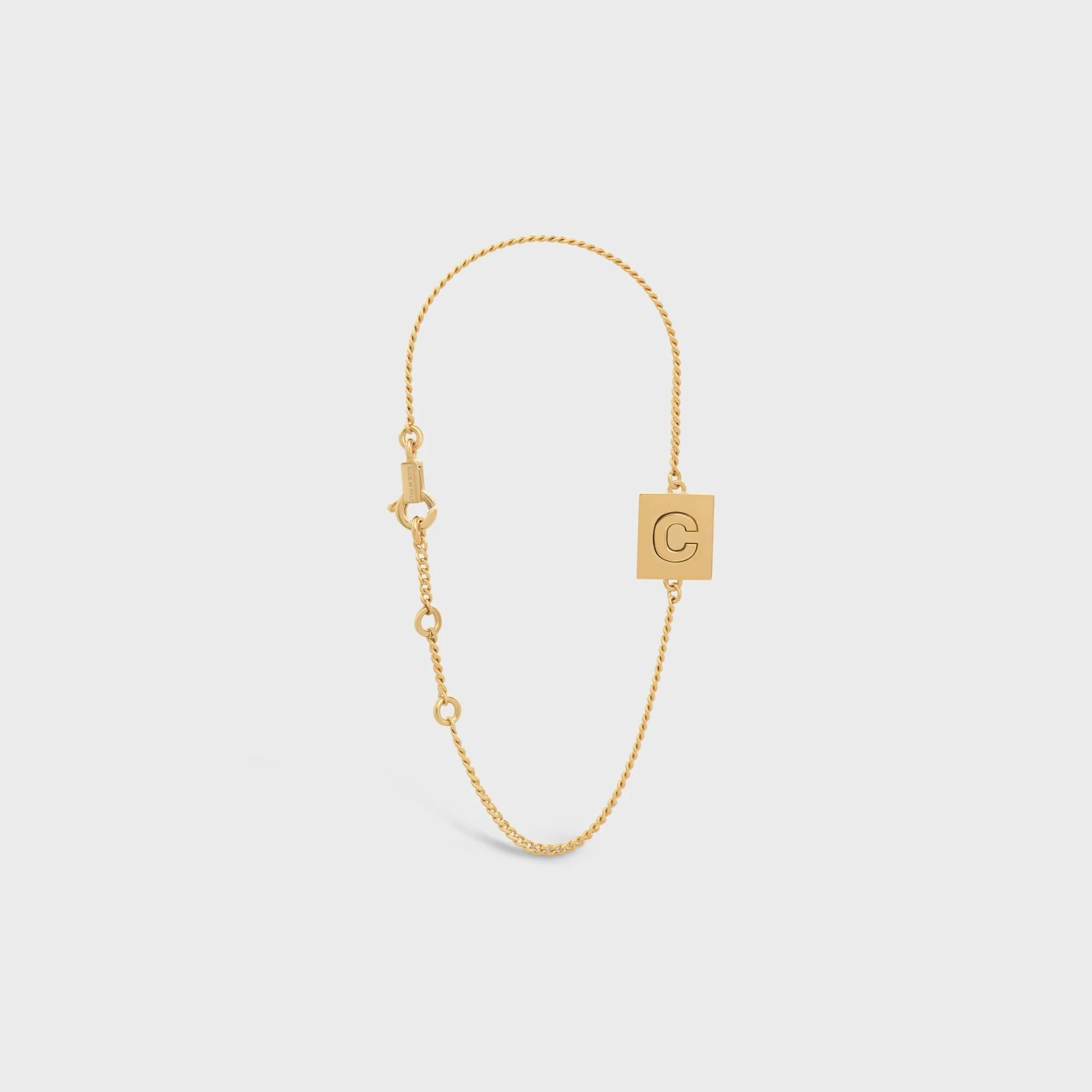 Alphabet C Bracelet - Gold