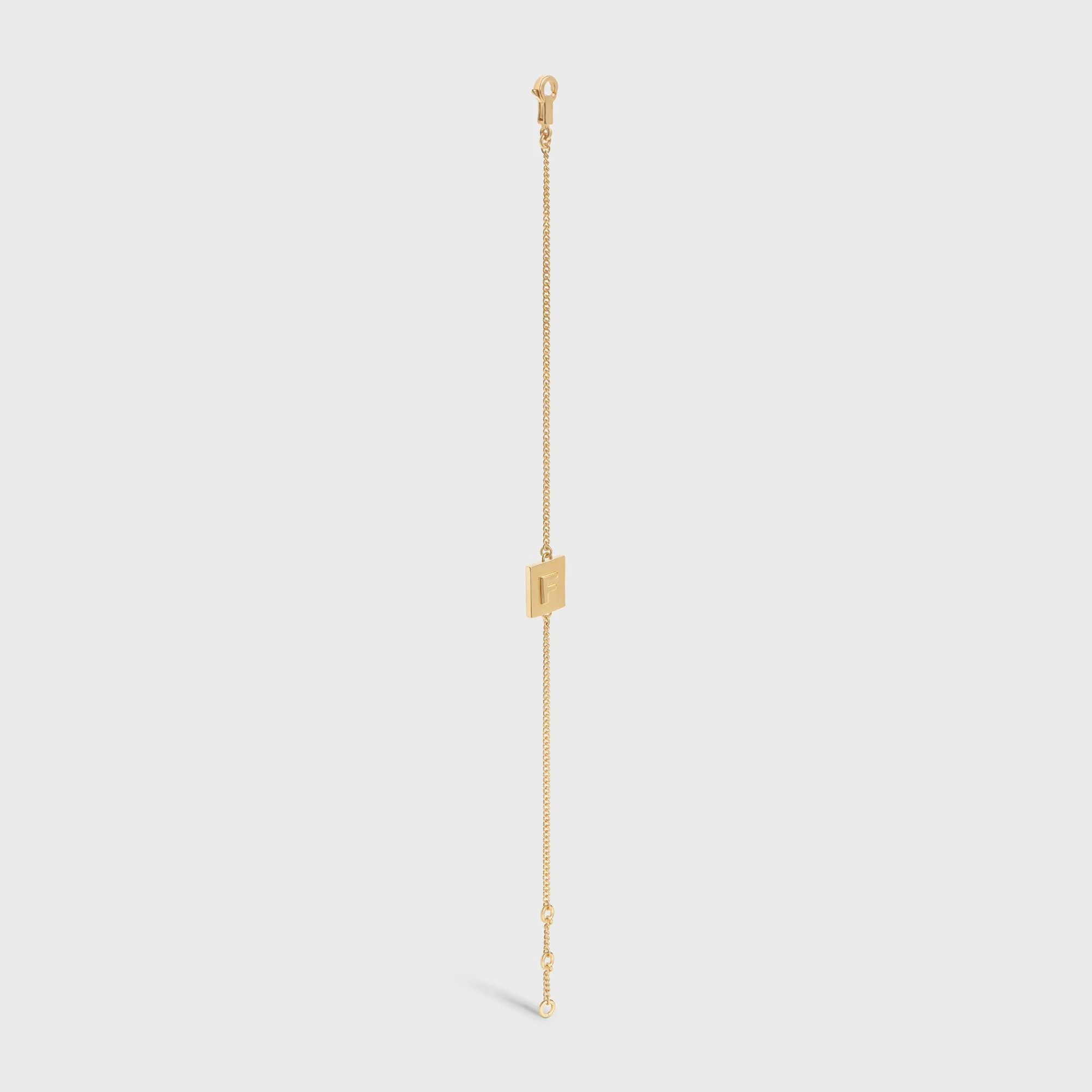 Alphabet F Bracelet - Gold - Image 3