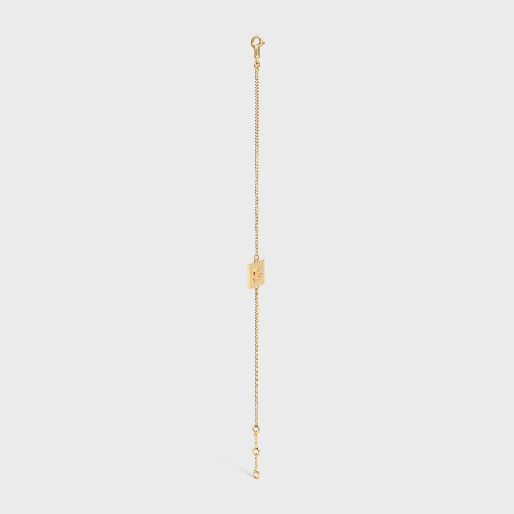 Alphabet S Bracelet - Gold - Image 3
