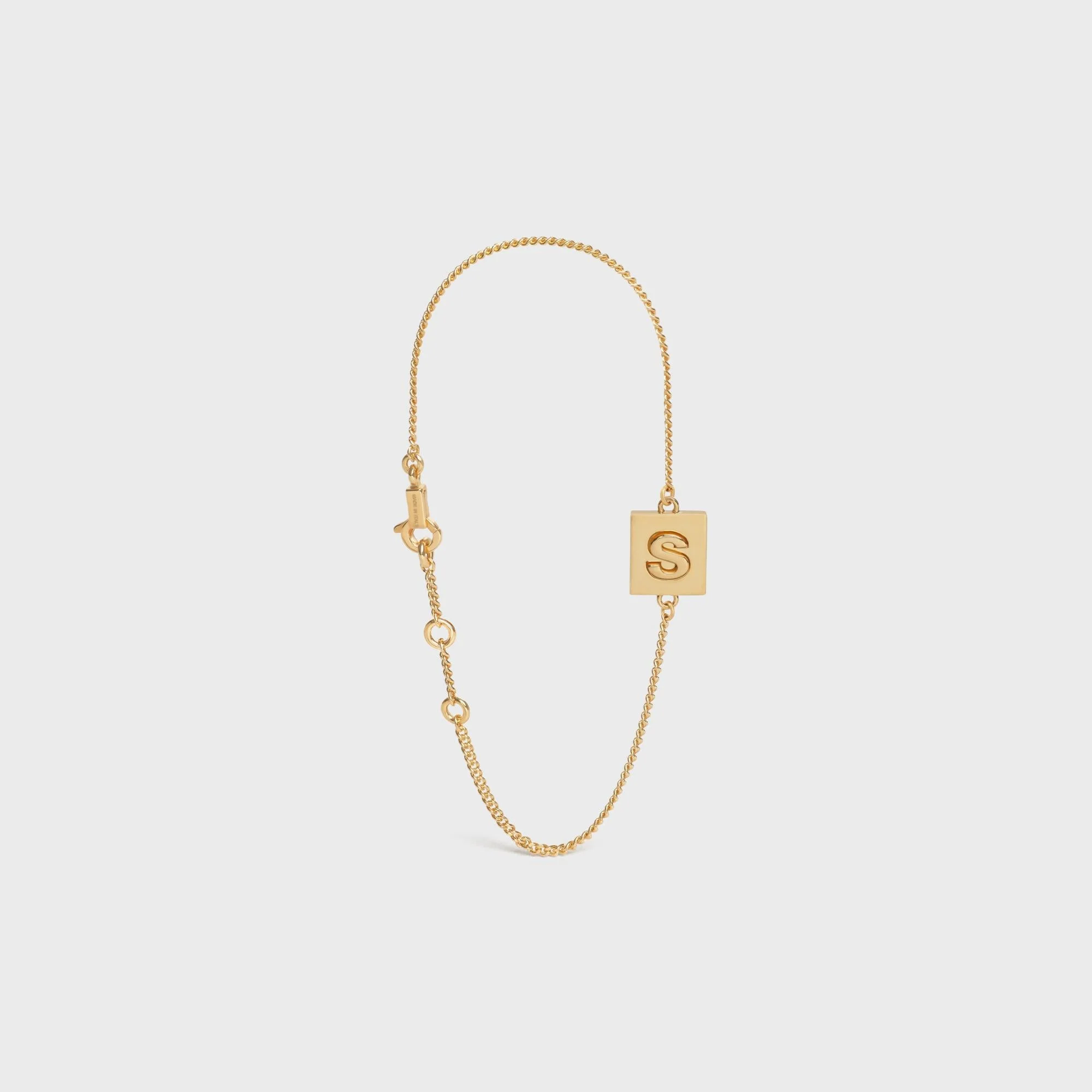 Alphabet S Bracelet - Gold