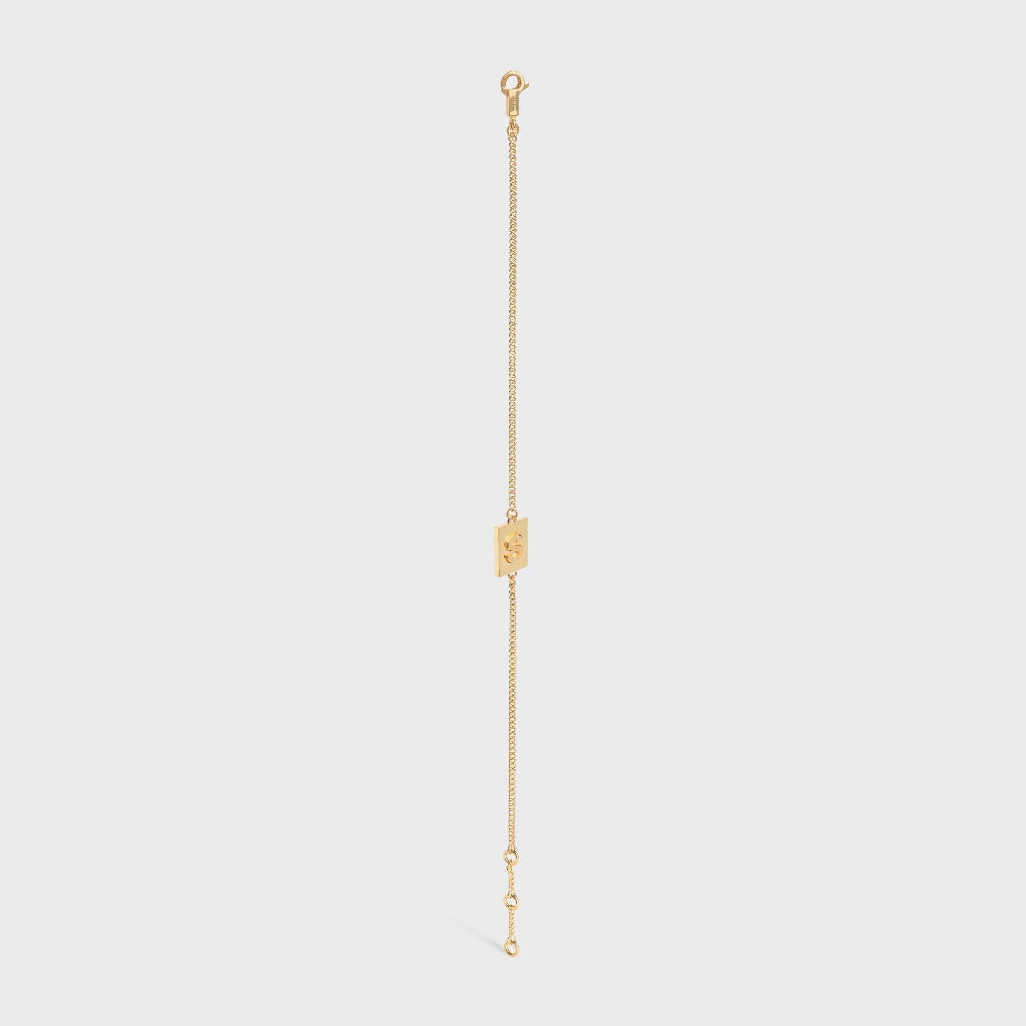 Alphabet S Bracelet - Gold - Image 3