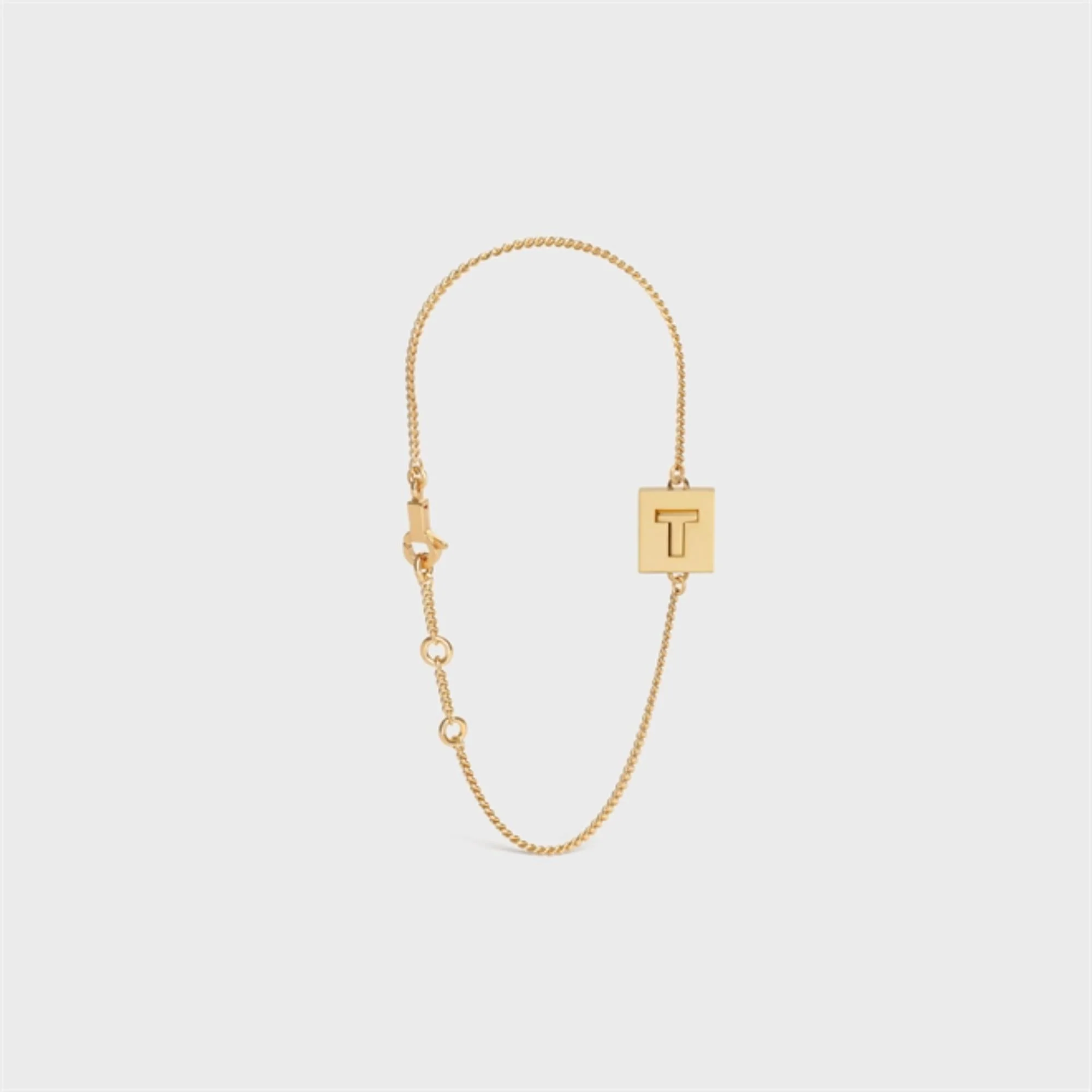Alphabet T Bracelet - Gold - Image 2