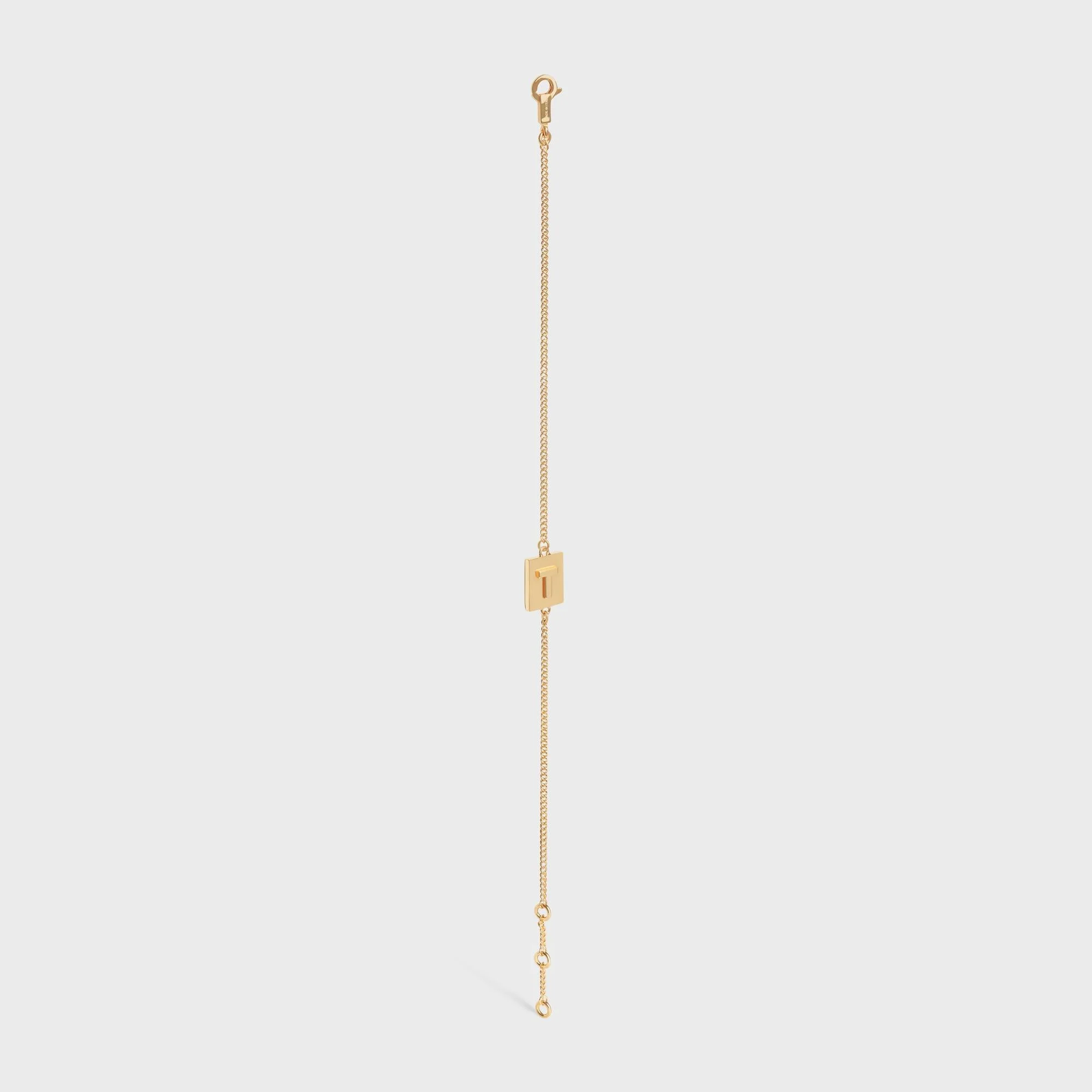 Alphabet T Bracelet - Gold - Image 3