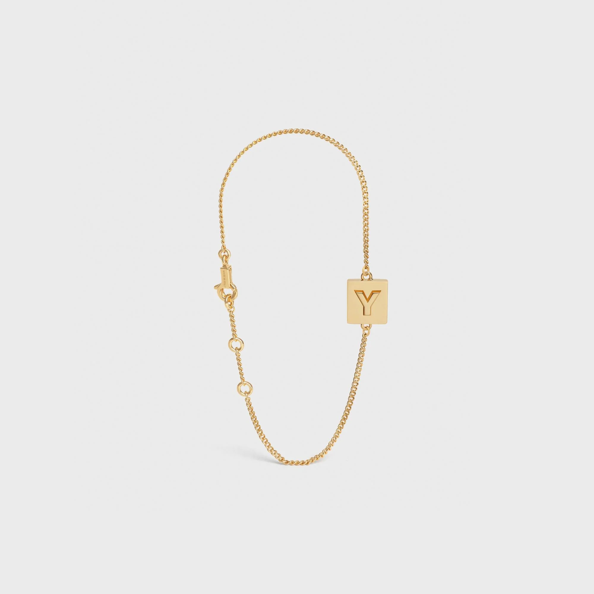 Alphabet Y Bracelet - Gold