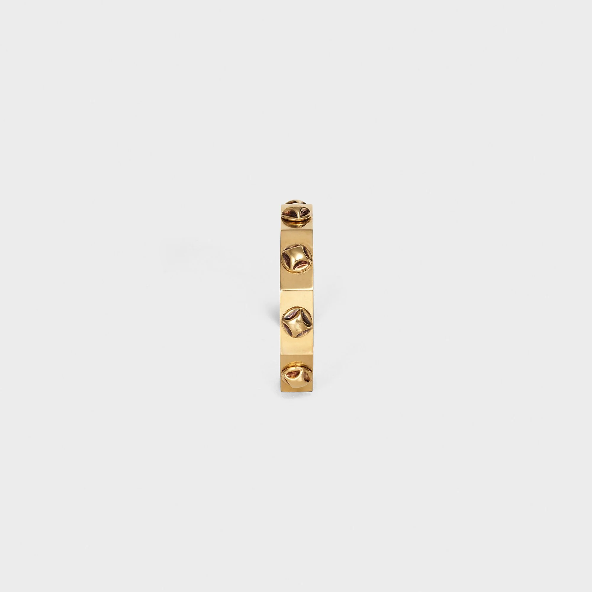 Celine Stud Thin Octagonal Bangle - Vintage Gold - Image 3