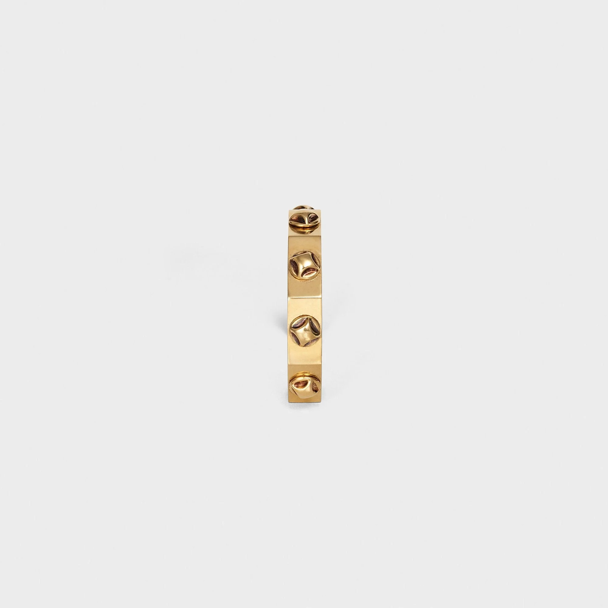 Celine Stud Thin Octagonal Bangle - Vintage Gold - Image 3