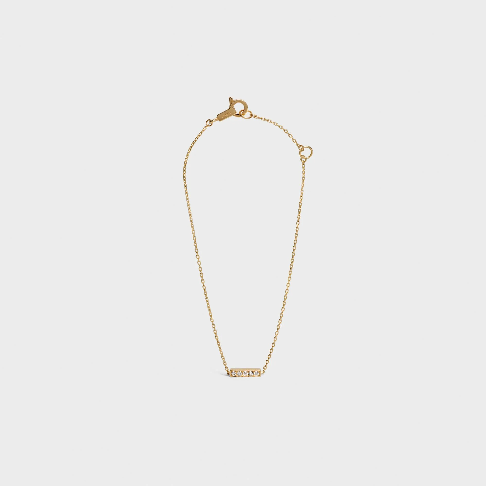 Celine Sentimental Line Bracelet - Yellow Gold & White