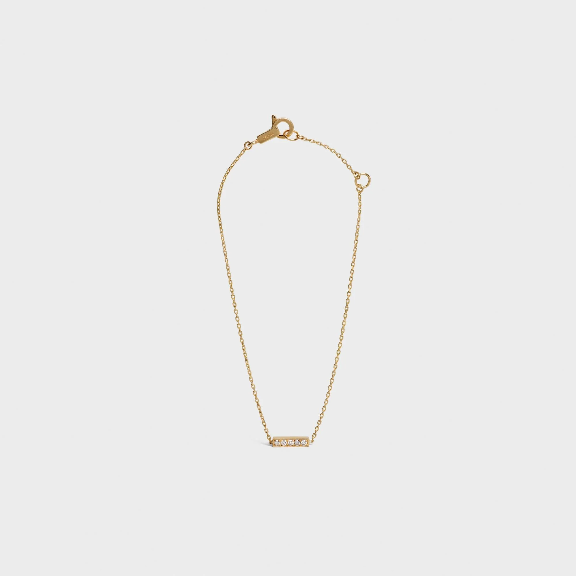 Celine Sentimental Line Bracelet - Yellow Gold & White