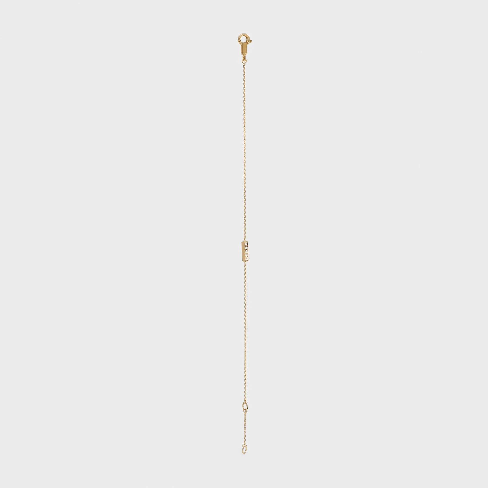 Celine Sentimental Line Bracelet - Yellow Gold & White - Image 2