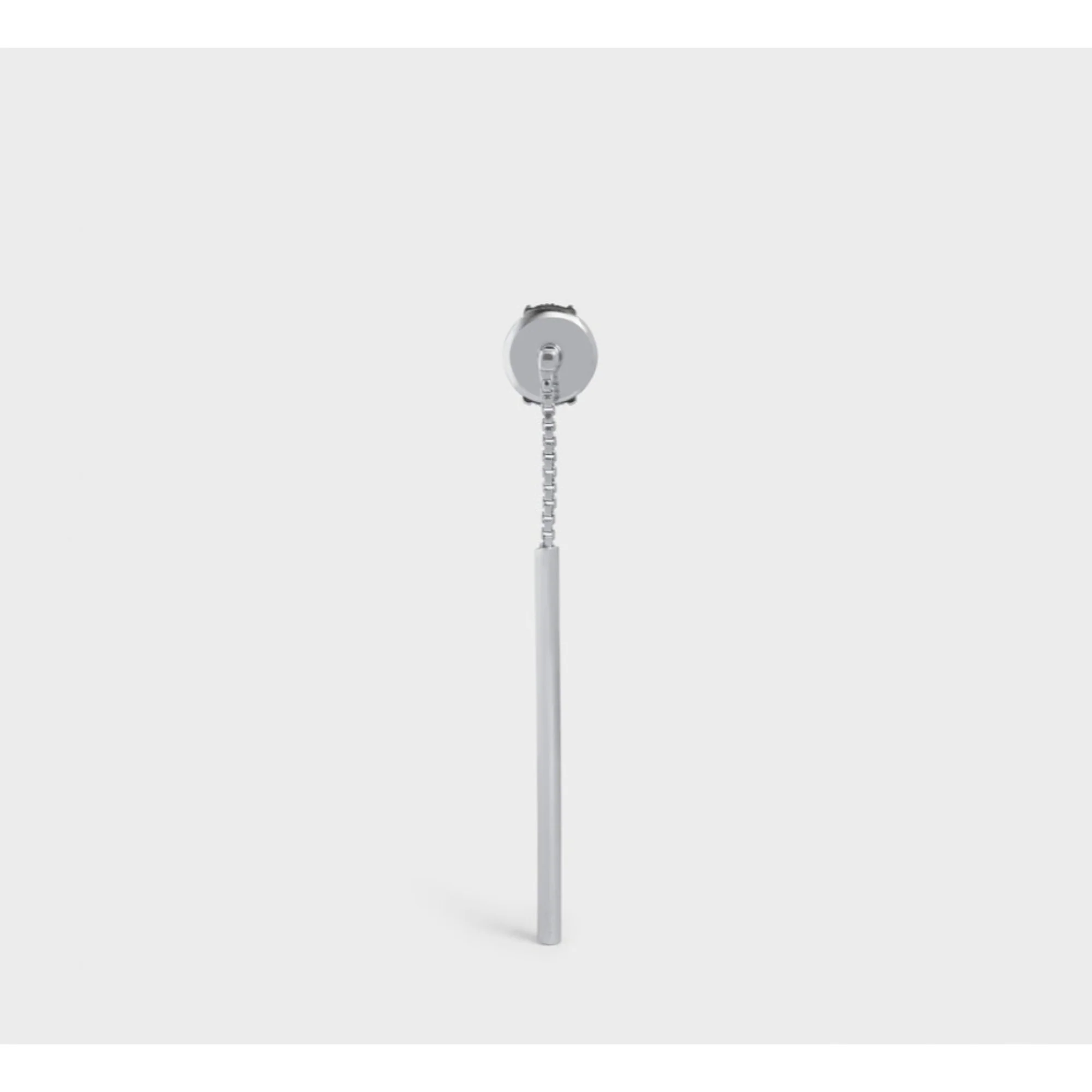 Celine Sentimental Curved Earring - White Gold - Image 2