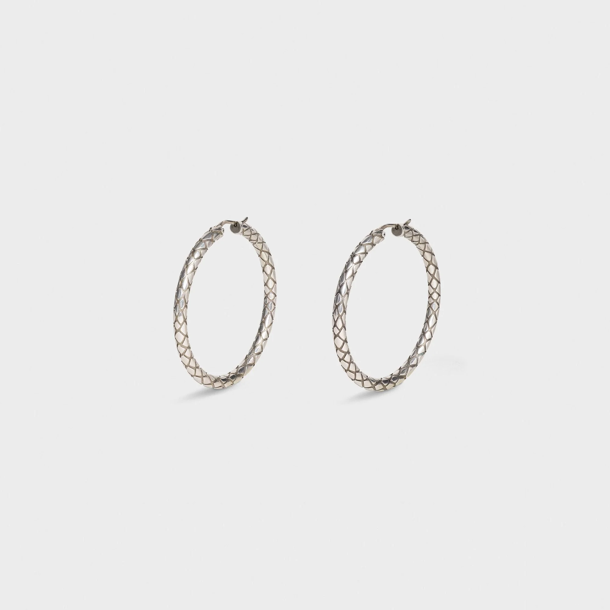 Celine Animals Bold Hoops - Vintage Silver - Image 2