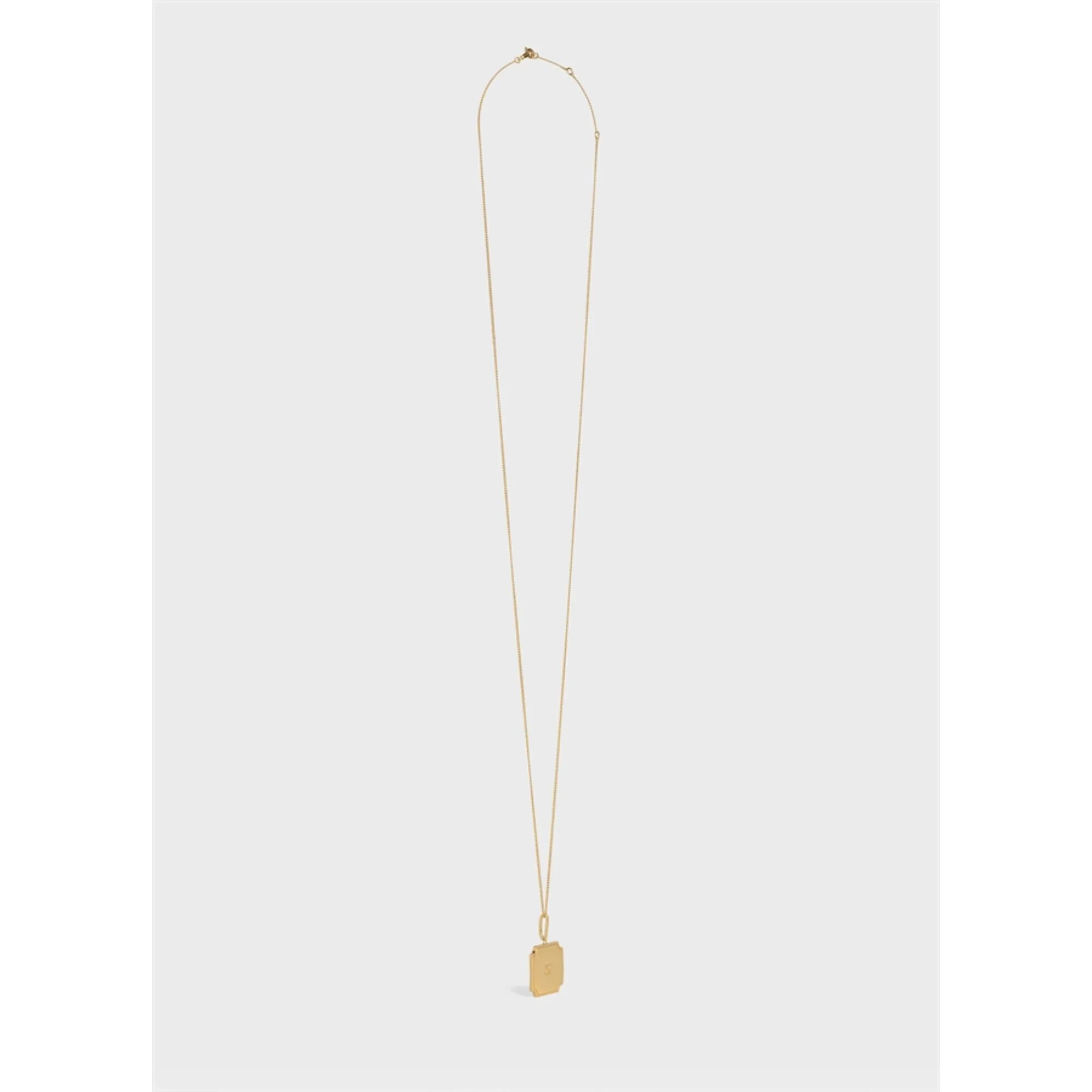 Celine Separables Triomphe Plate Pendant - Gold - Image 3