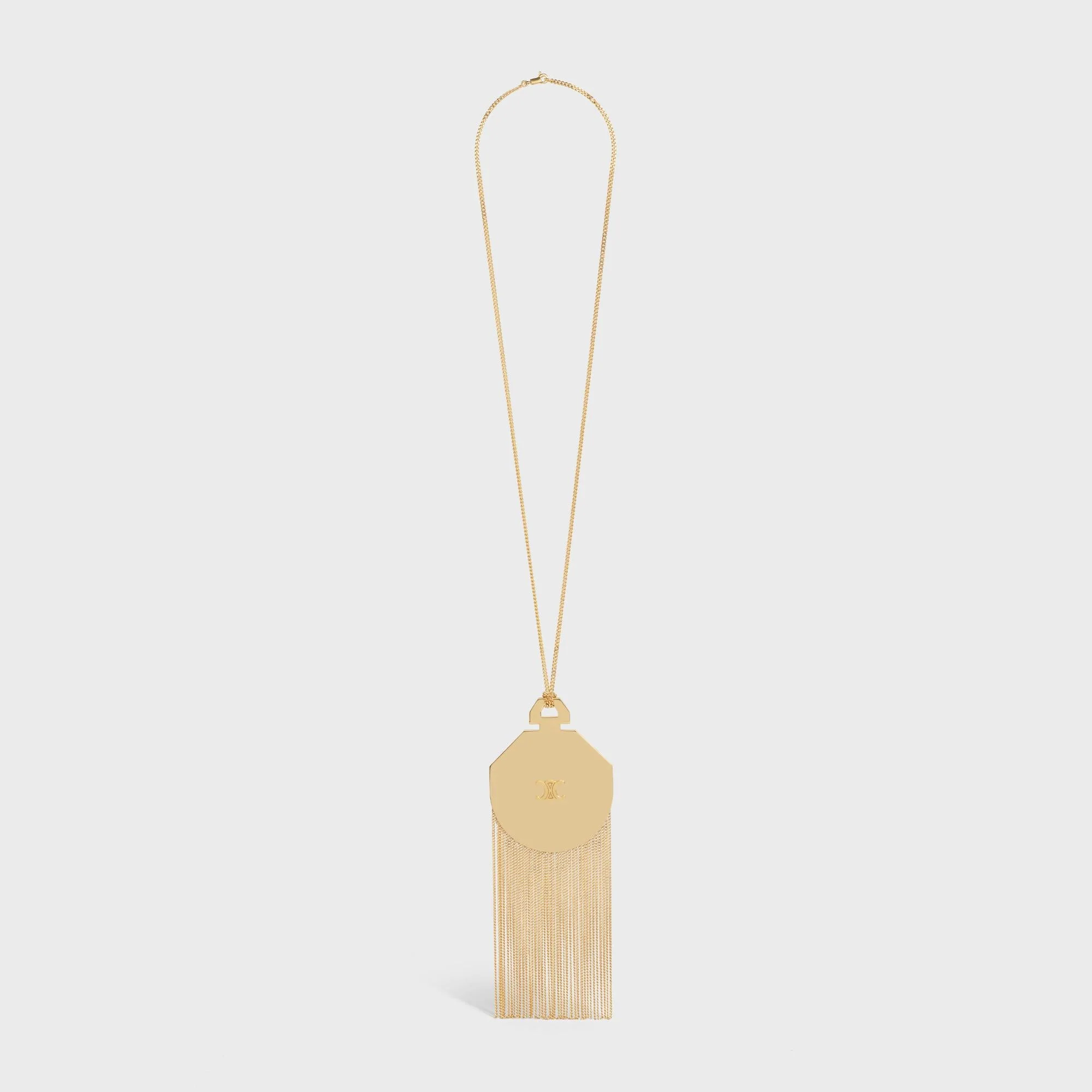 Bohemia Fringe Plate Necklace - Gold