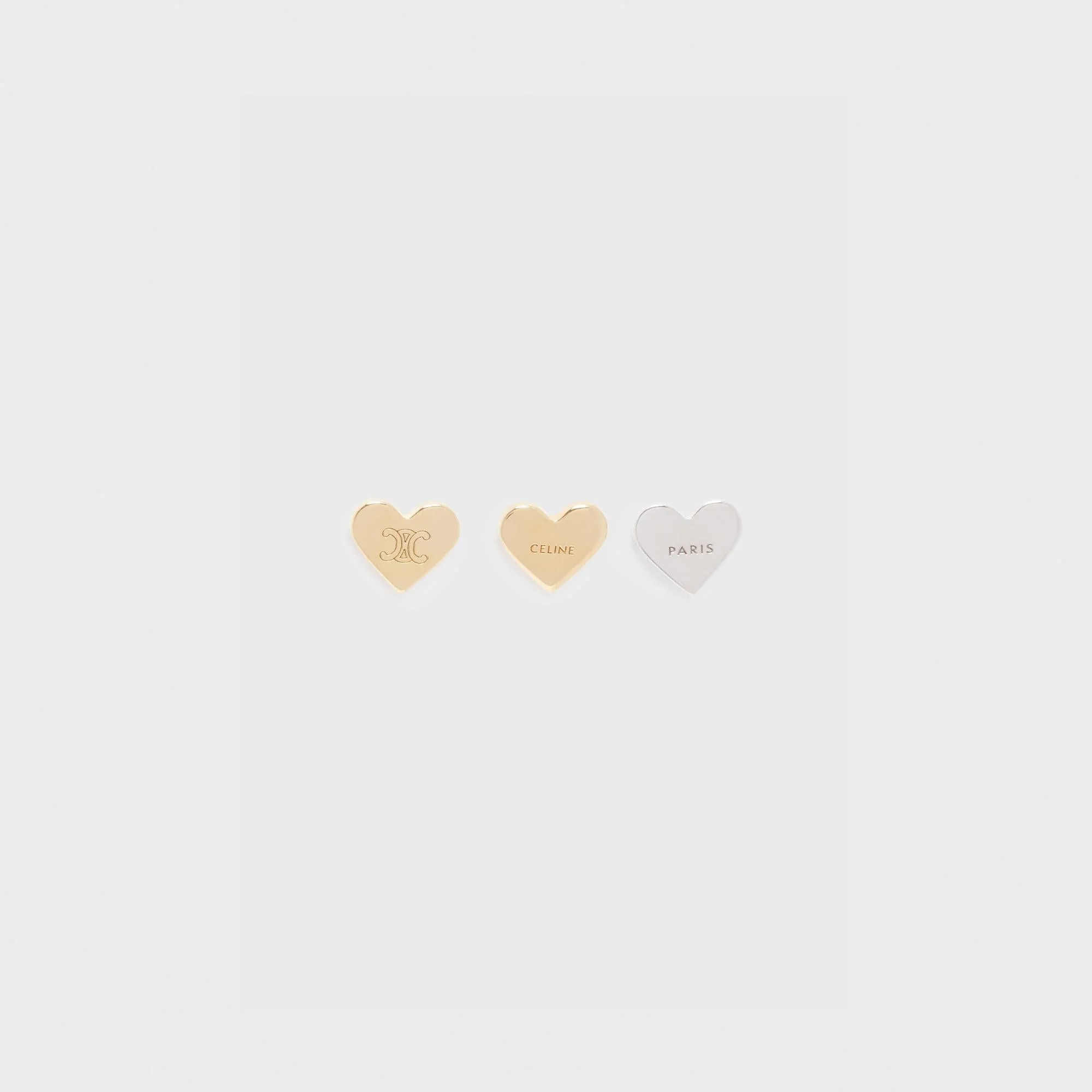 Celine Separables Heart Studs - Gold/Silver
