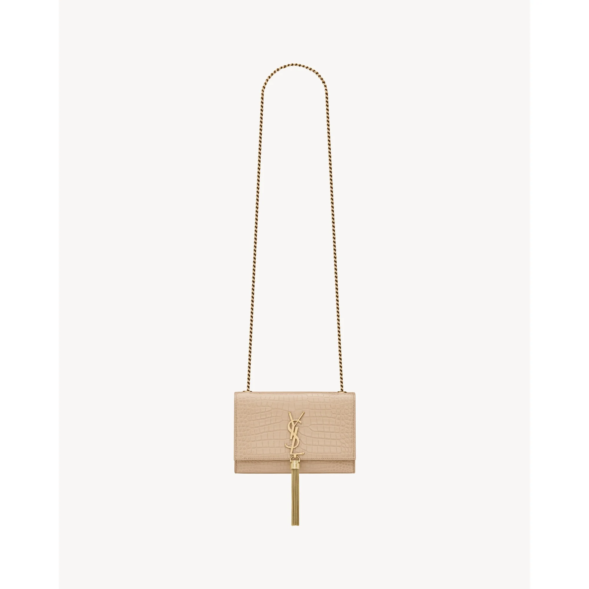 Small Kate Tassel Chain Bag - Dark Beige