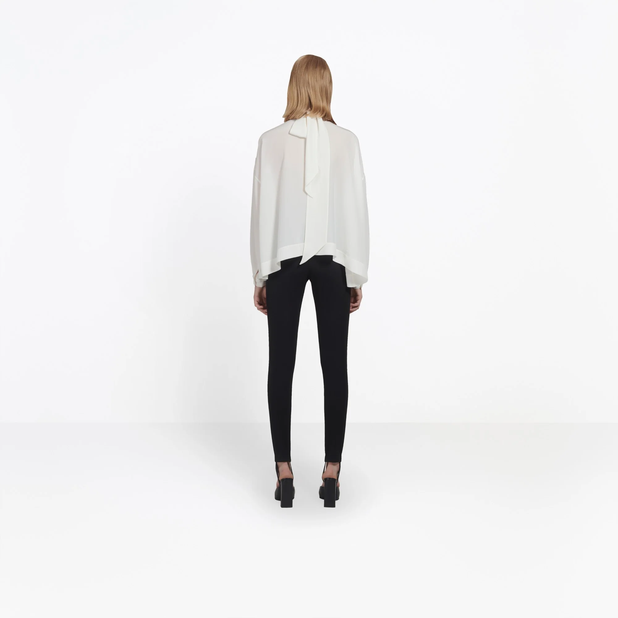 Fluid Vareuse Blouse - White - Image 4