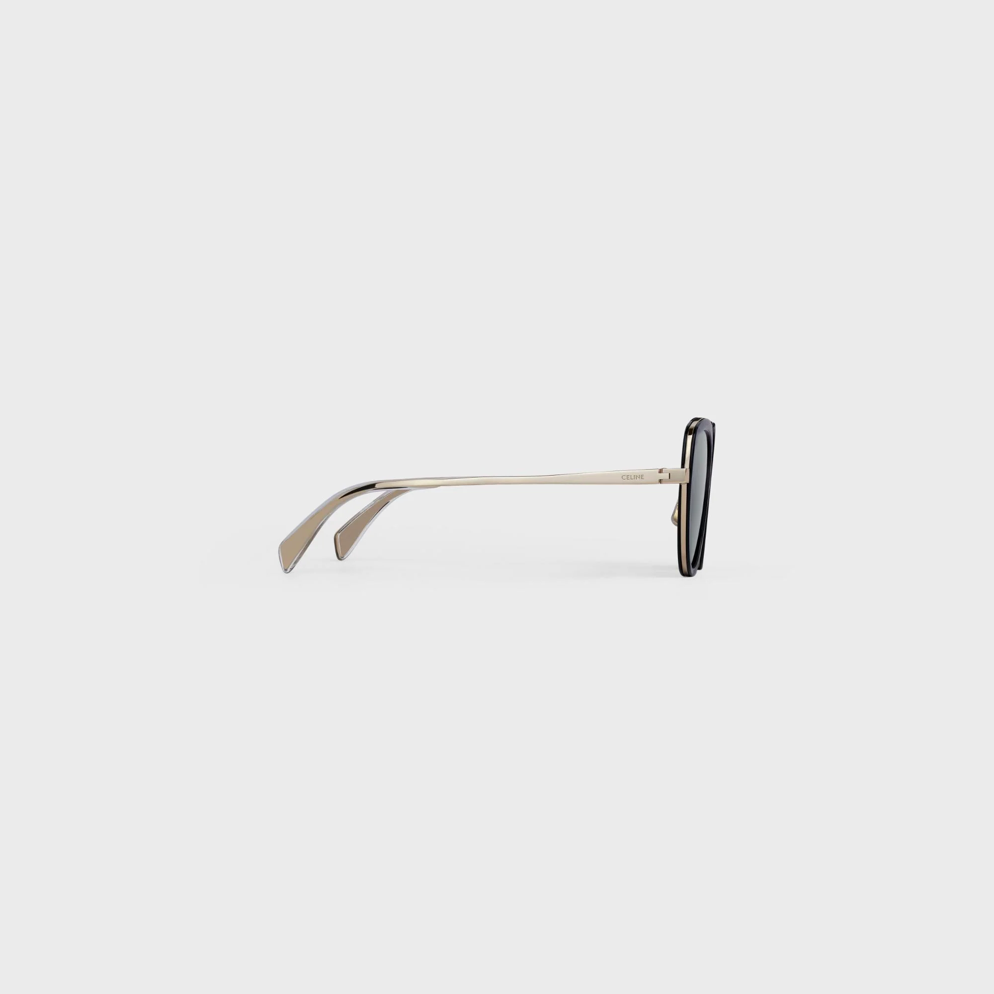 Metal Frame 22 Sunglasses - Black/Gold - Image 3