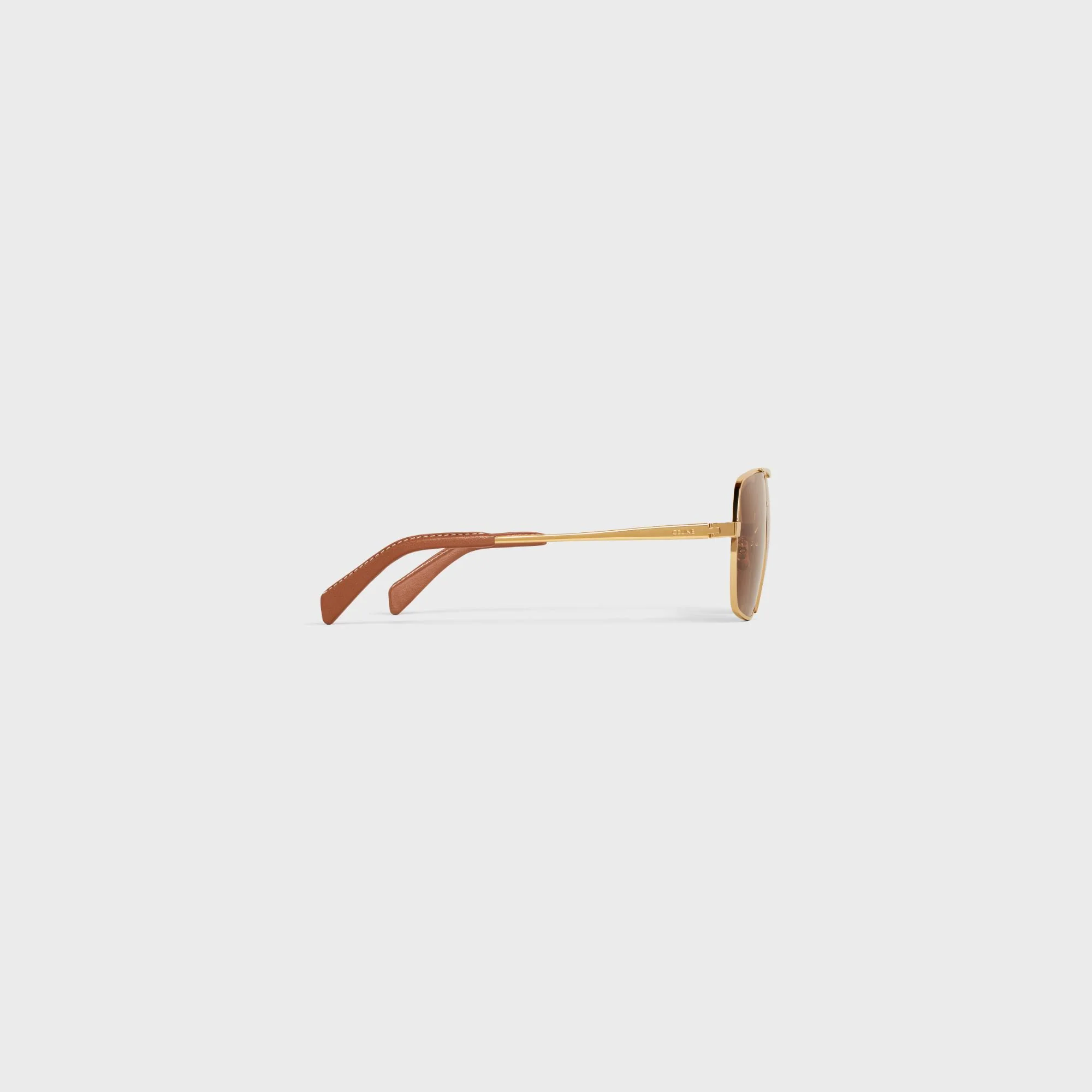 Metal Frame 25 Sunglasses - Gold/Nicotine - Image 3