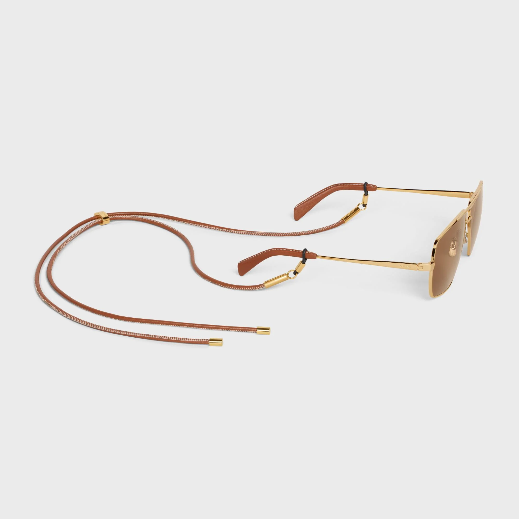 Metal Frame 25 Sunglasses - Gold/Nicotine - Image 5