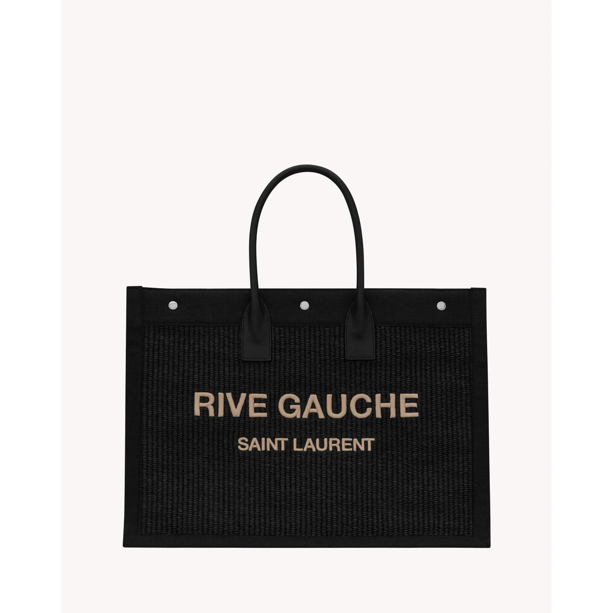 Large Rive Gauche Tote Bag - Nero