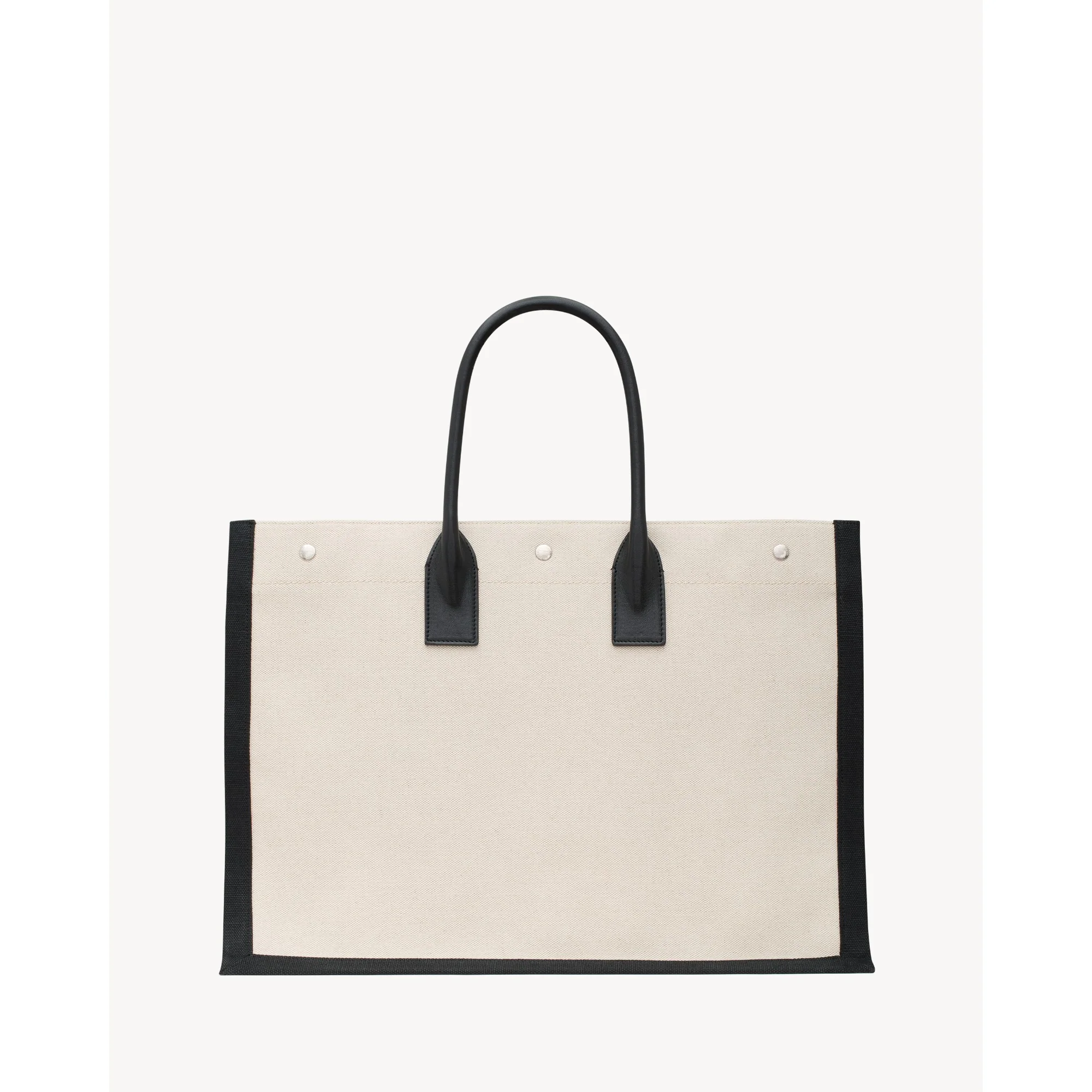 Large Rive Gauche Tote Bag - Greggio/Nero - Image 2