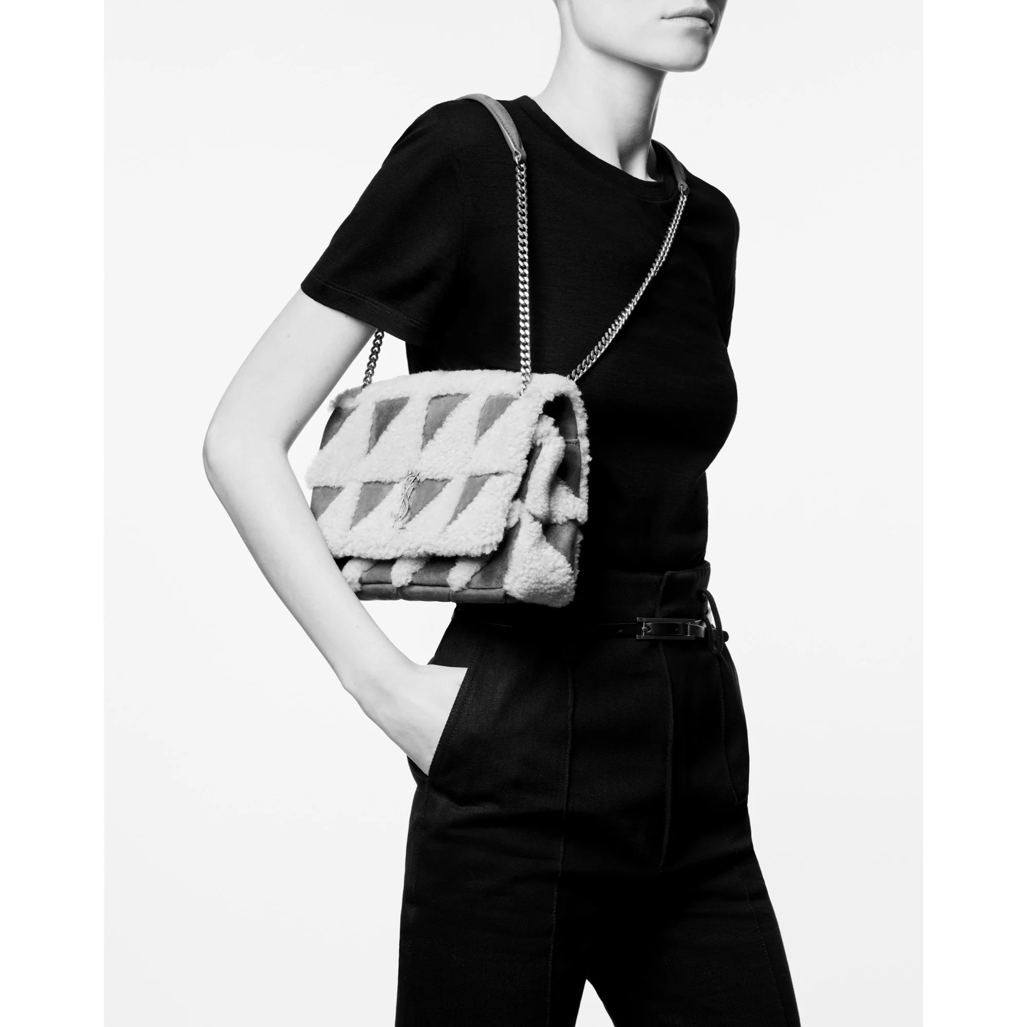 Medium Jamie Chain Bag - Natural Beige - Image 6