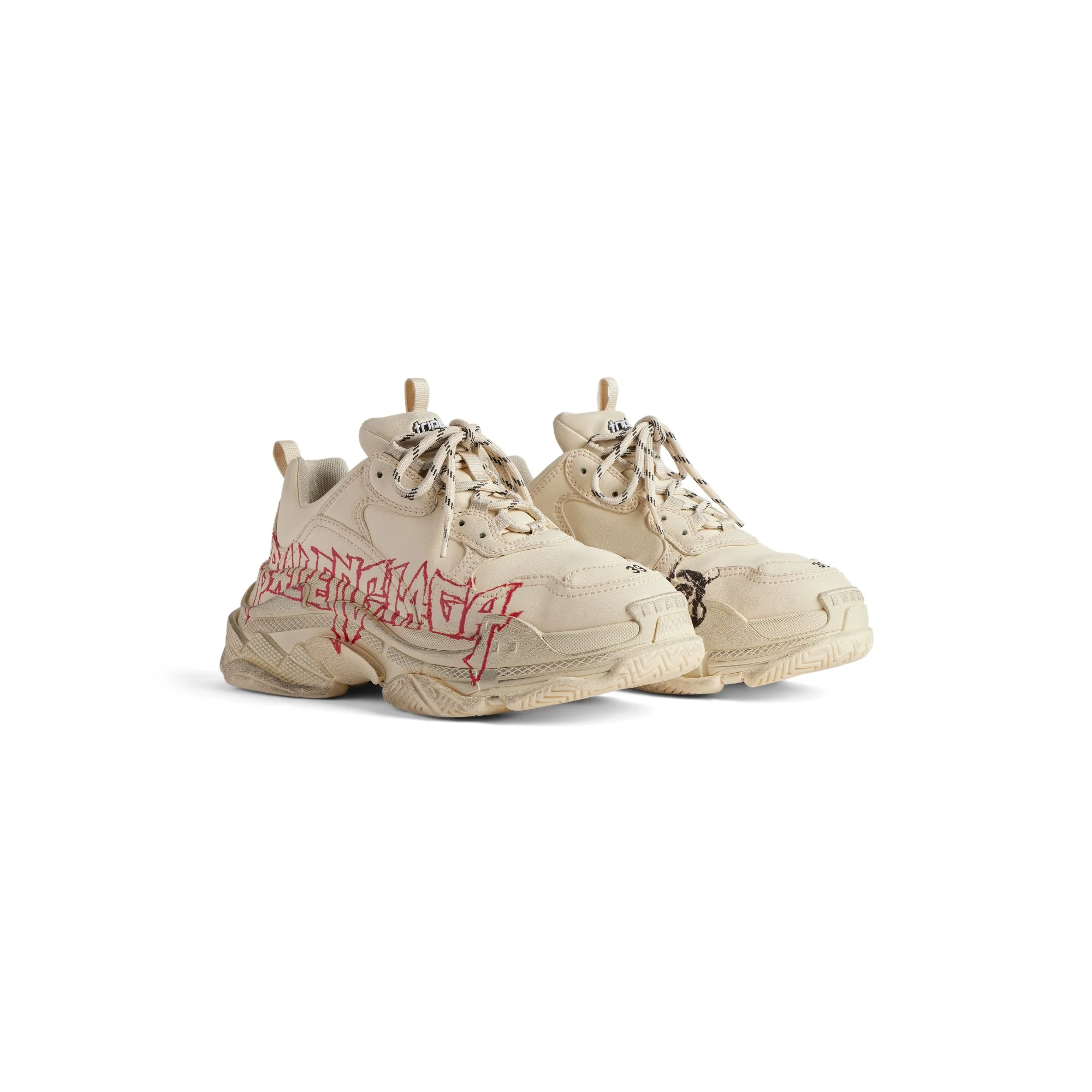 Triple S Lny Print - White/Red/Black - Image 3