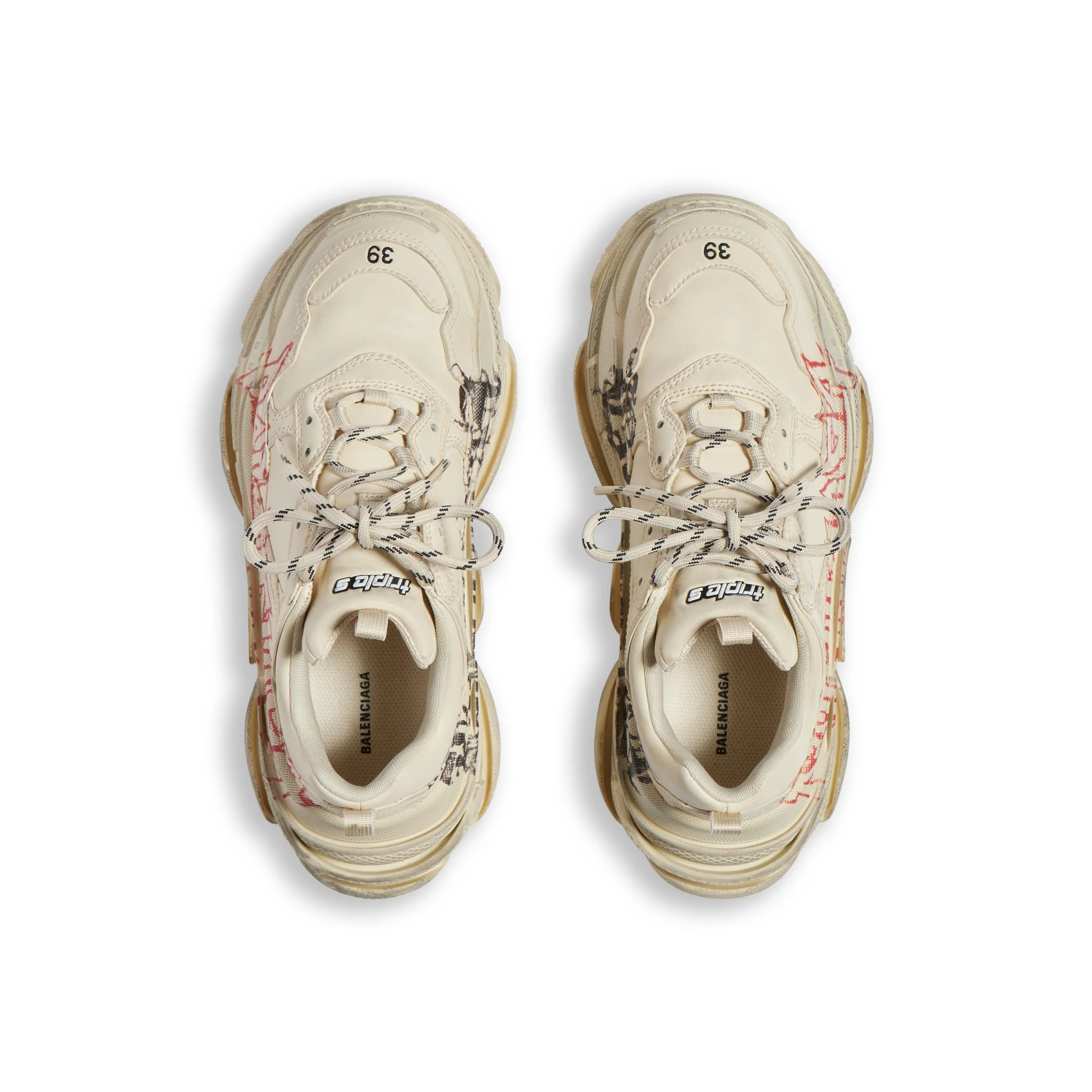 Triple S Lny Print - White/Red/Black - Image 6