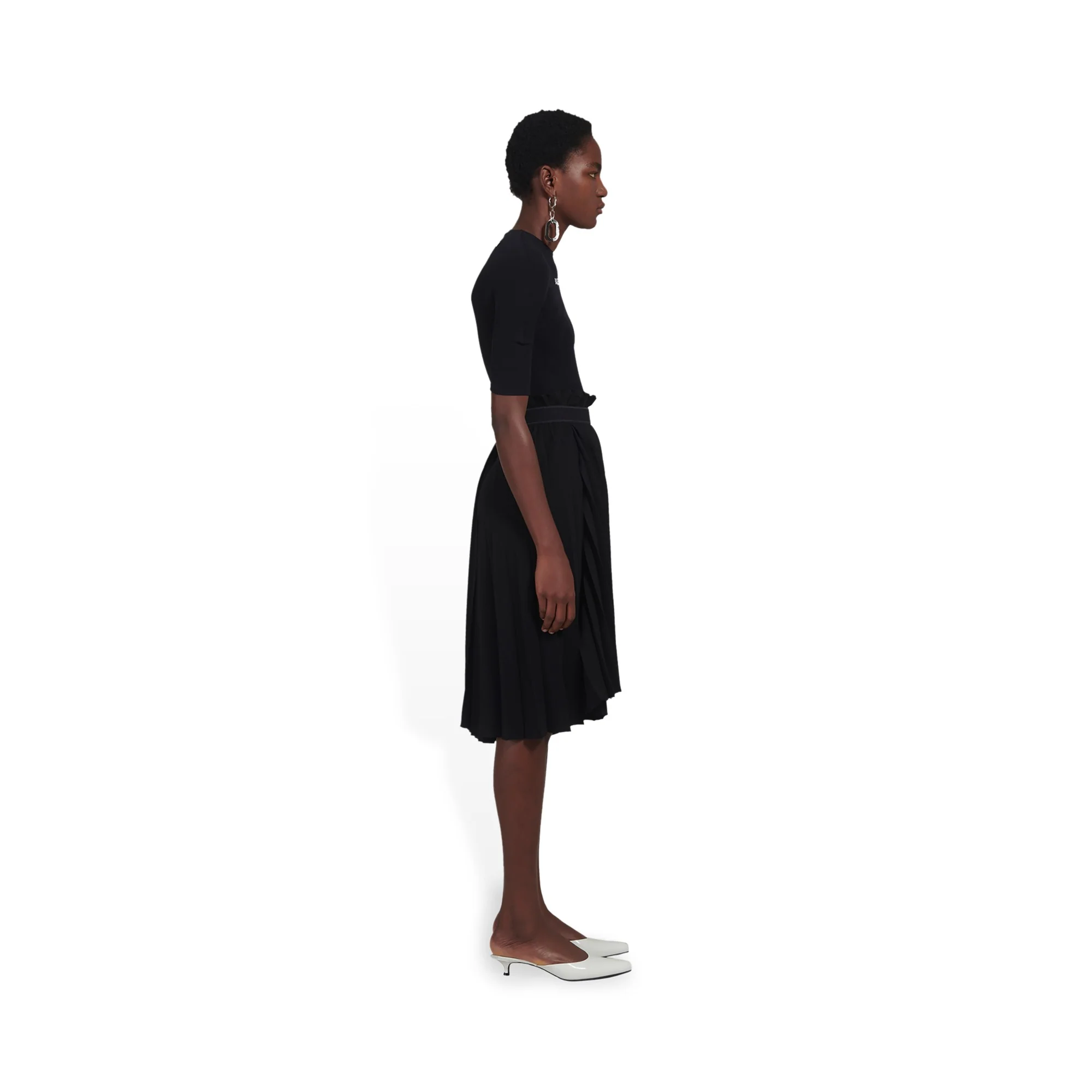 Fancy Pleated Skirt - Black - Image 5
