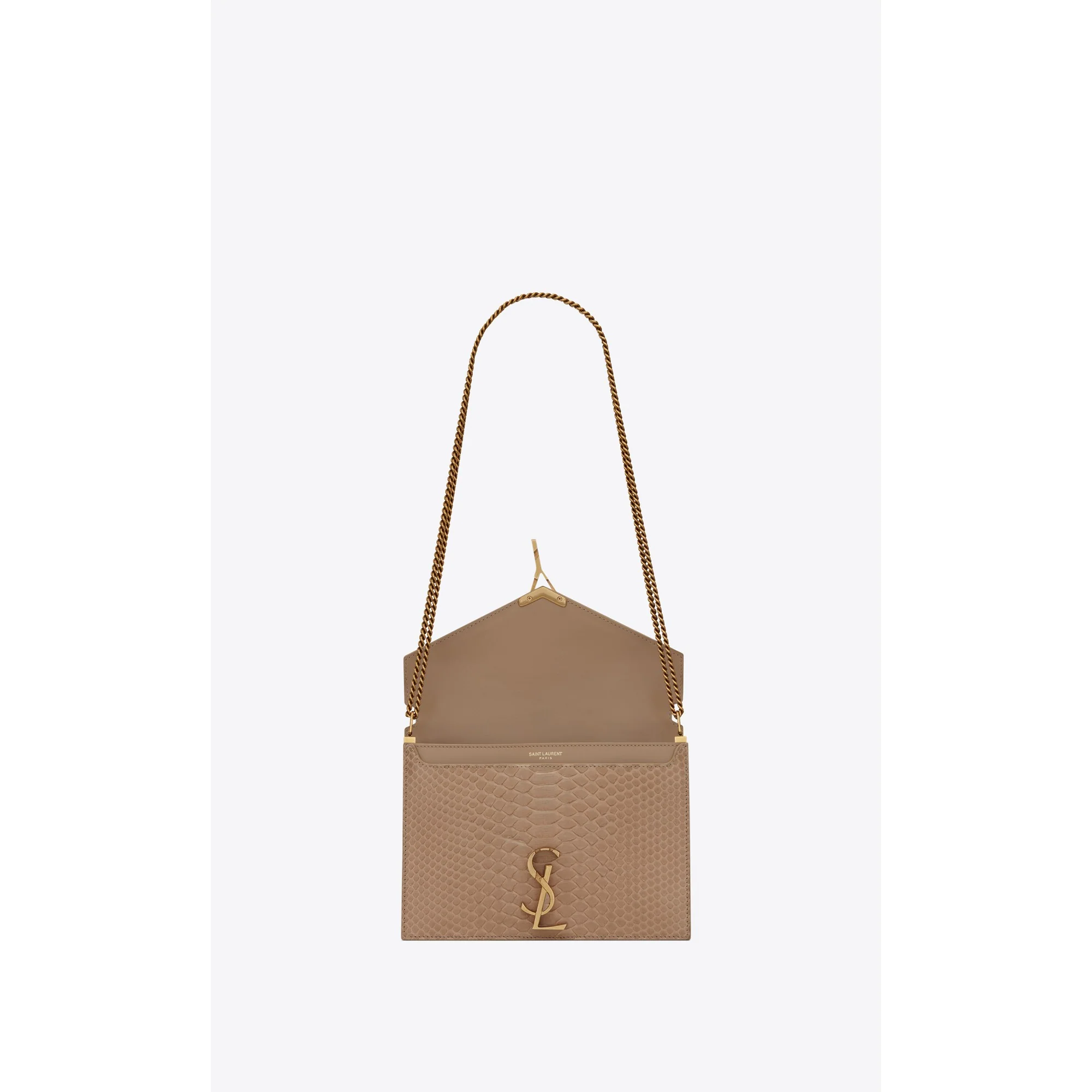 Medium Cassandra Chain Bag - Warm Beige - Image 4