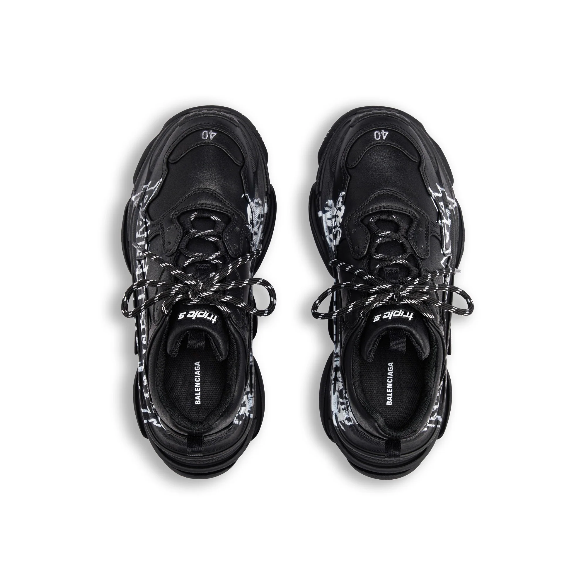 Triple S Lny Print - Black/White - Image 6