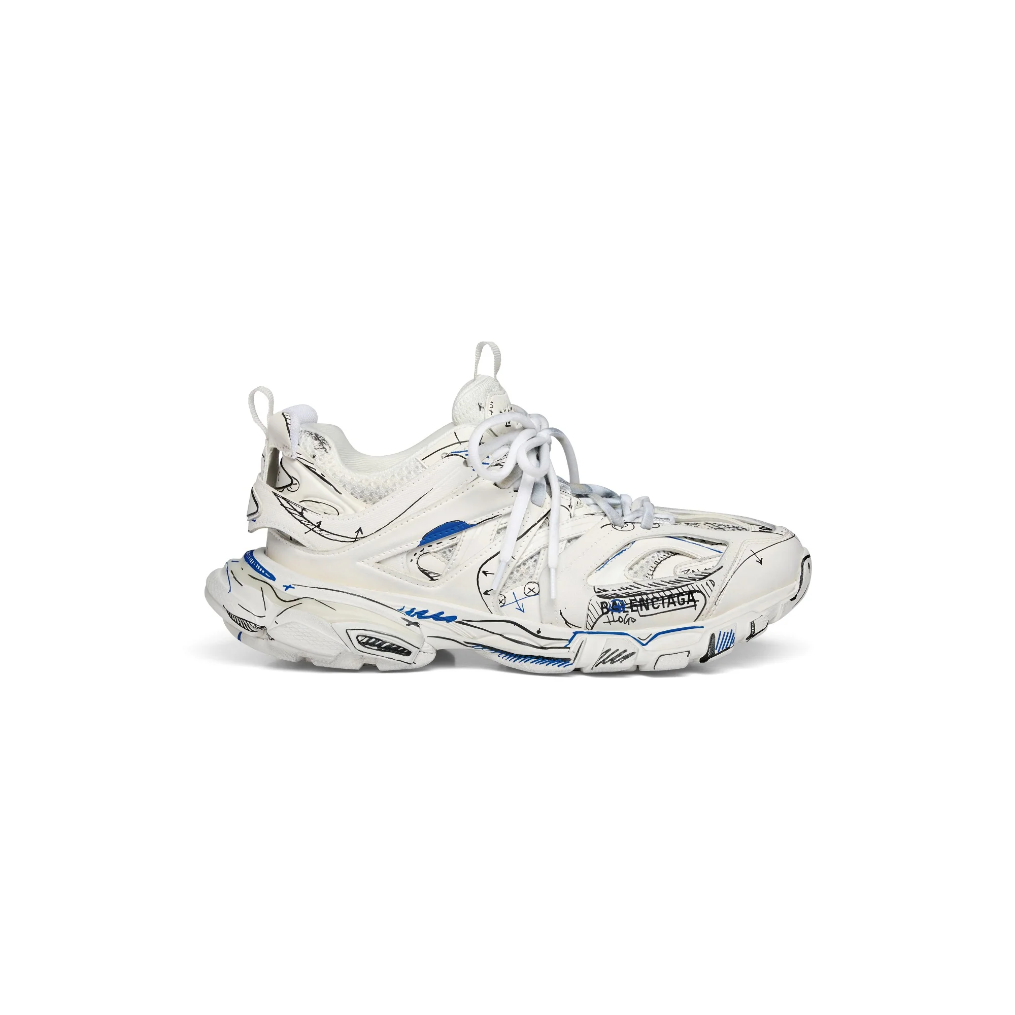 Track Sketch/Dirty/W - White/Black/Blue