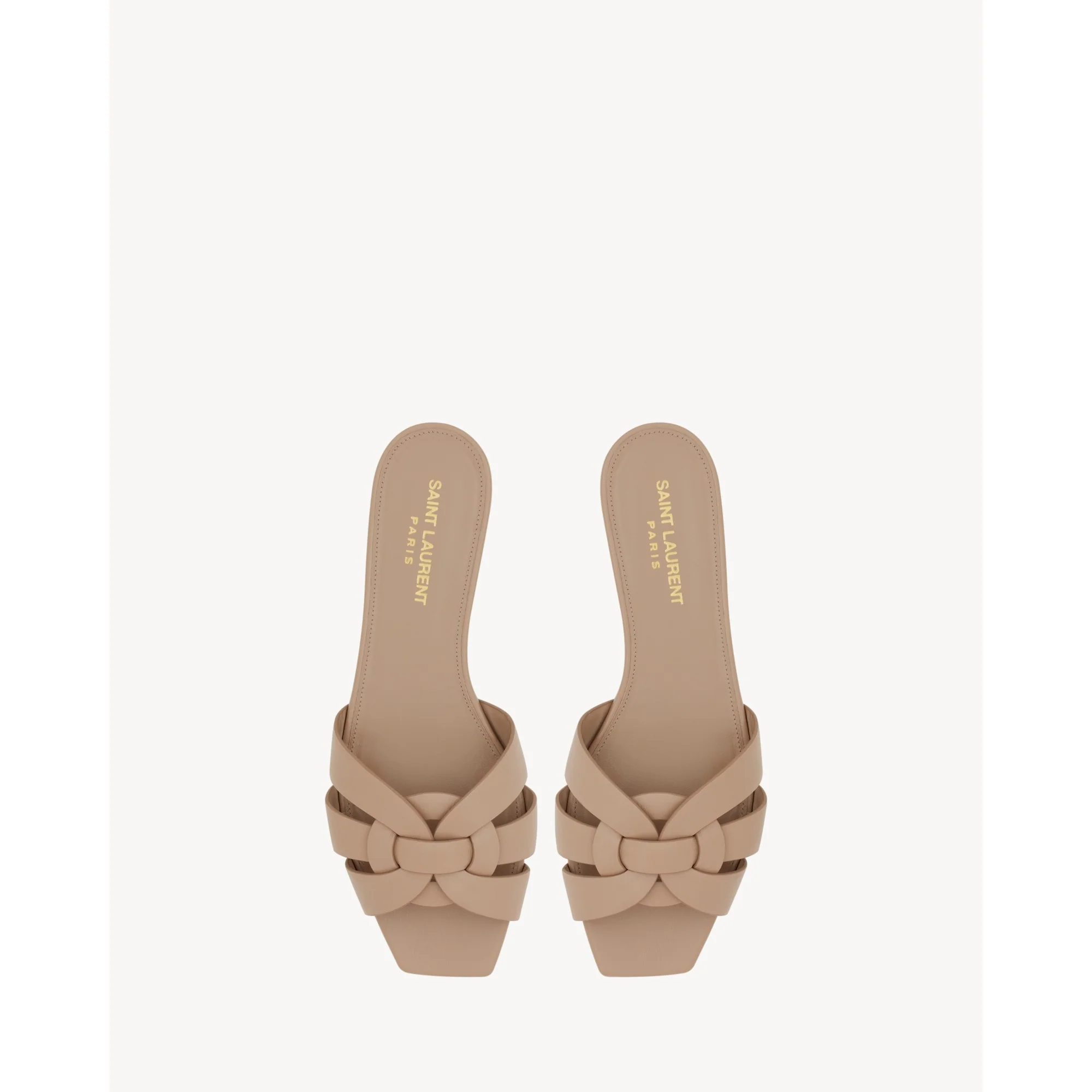 Tribute 05 Slide Flat Sandals - Dark Beige