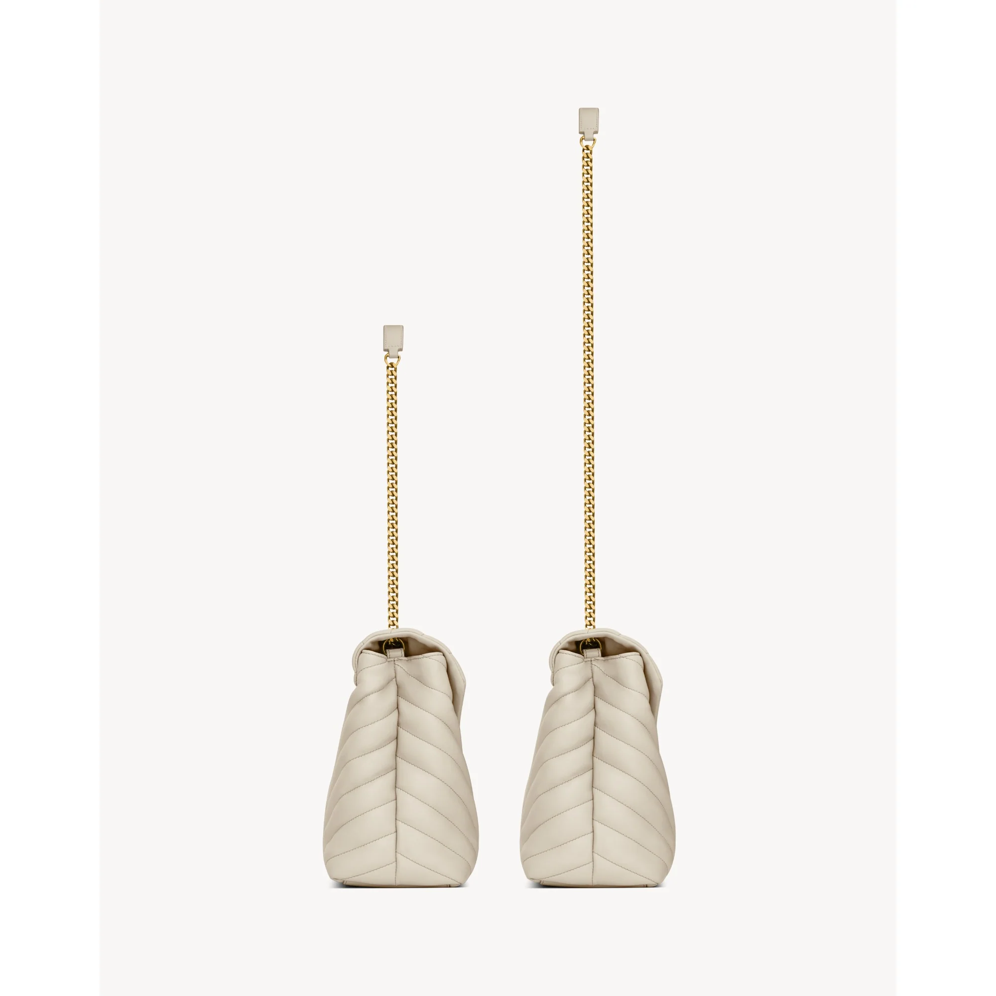 Medium Loulou Chain Bag - Crema Soft - Image 3
