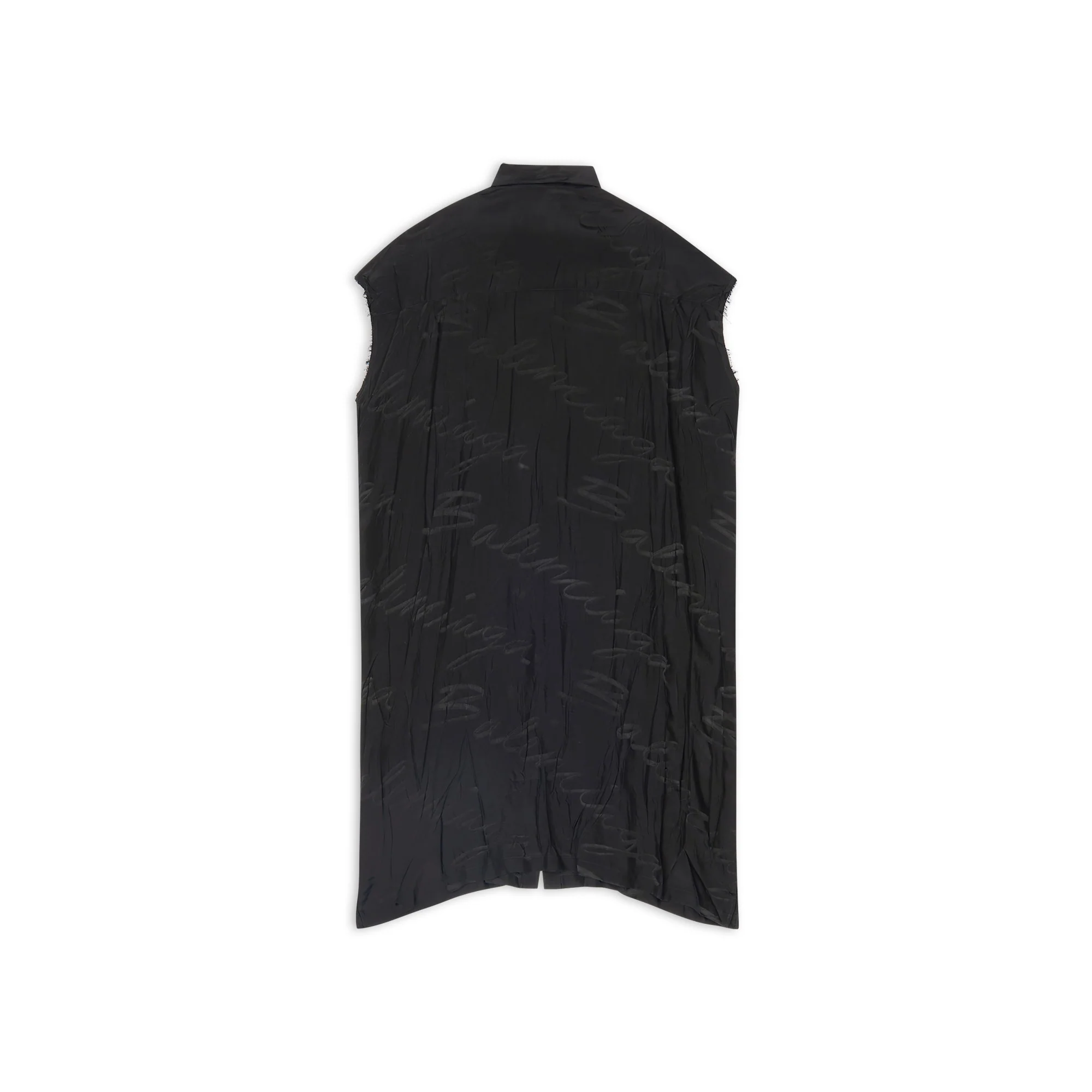 Rawcut Sleeveless Dress - Black