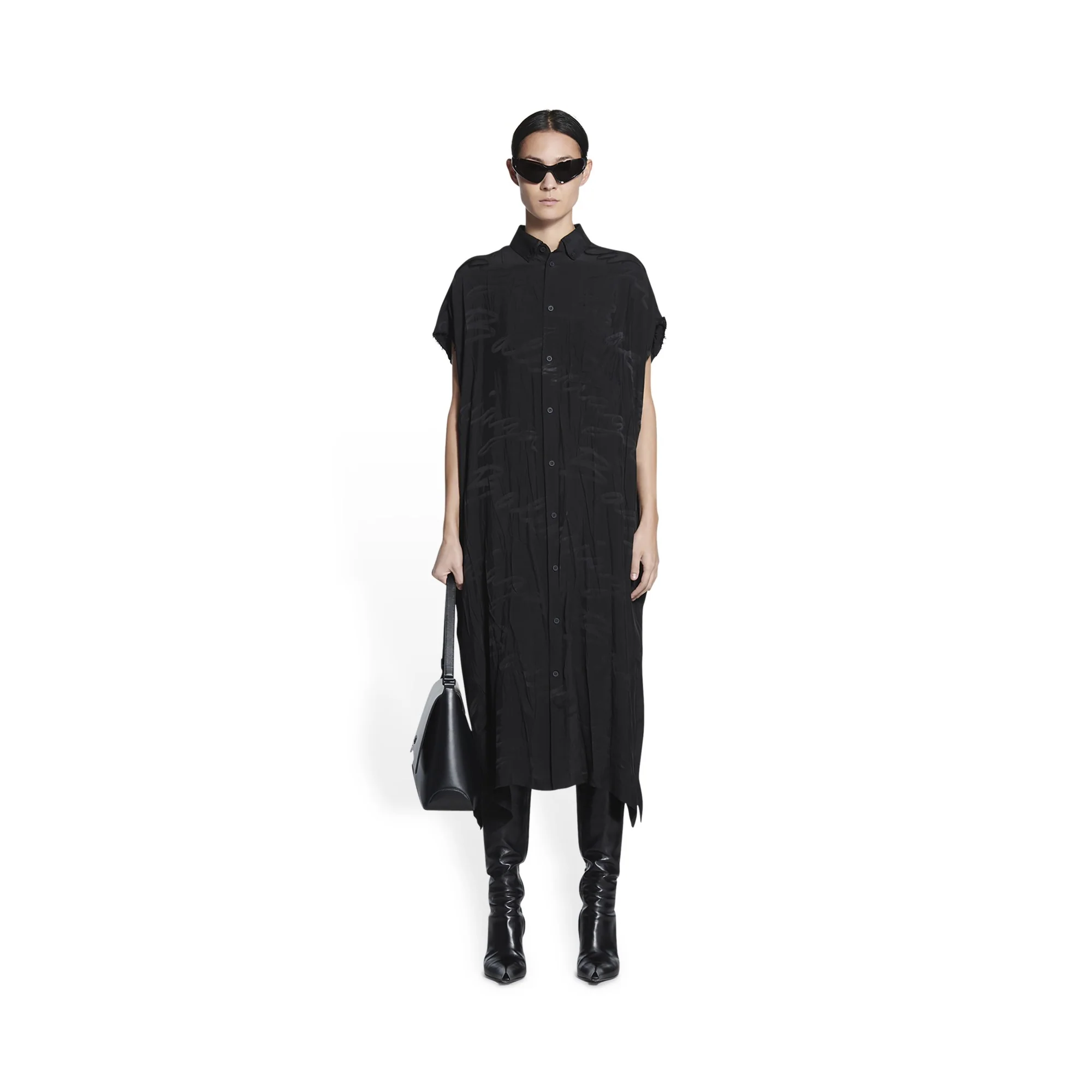 Rawcut Sleeveless Dress - Black - Image 2