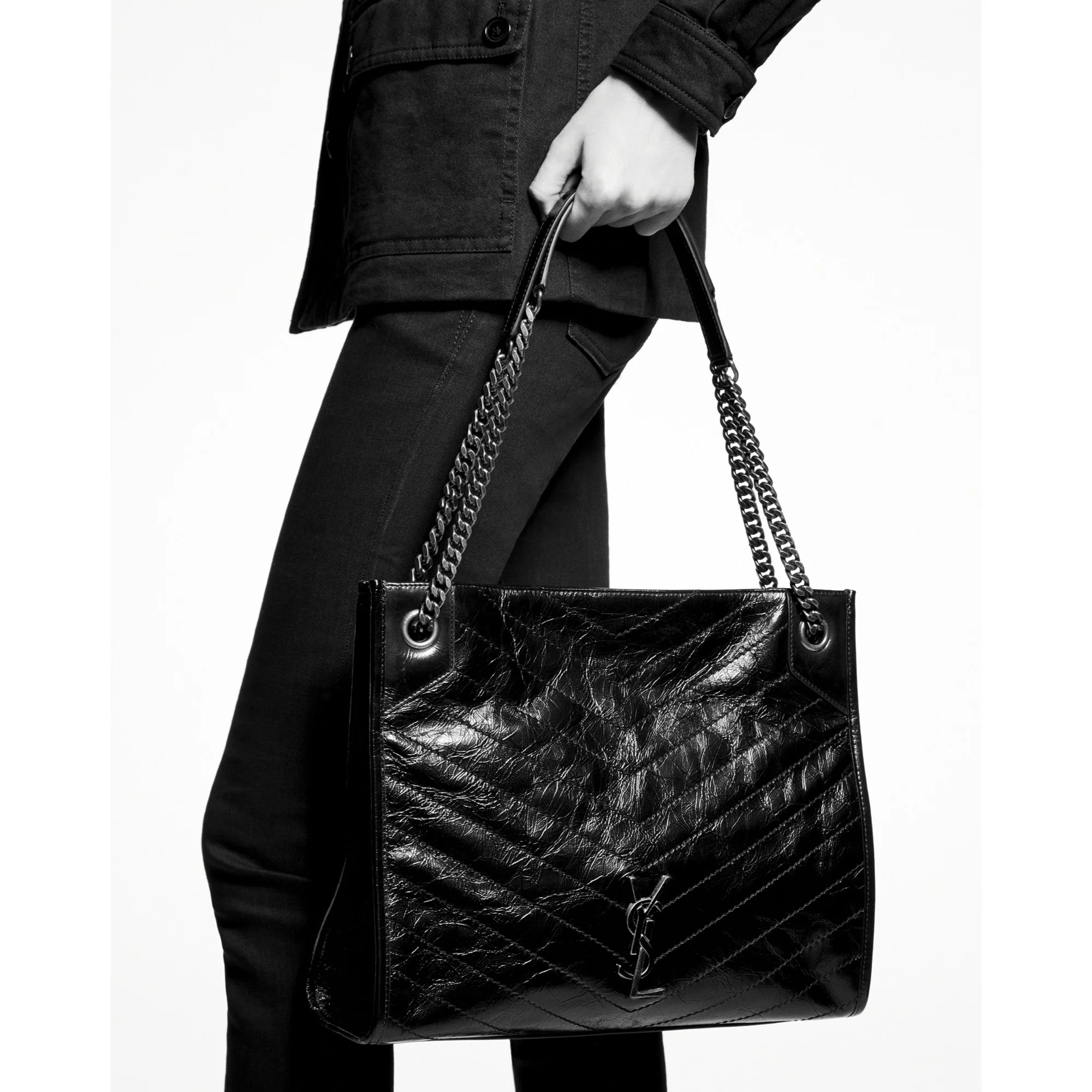 Medium Niki Shopping Bag - Nero - Image 5