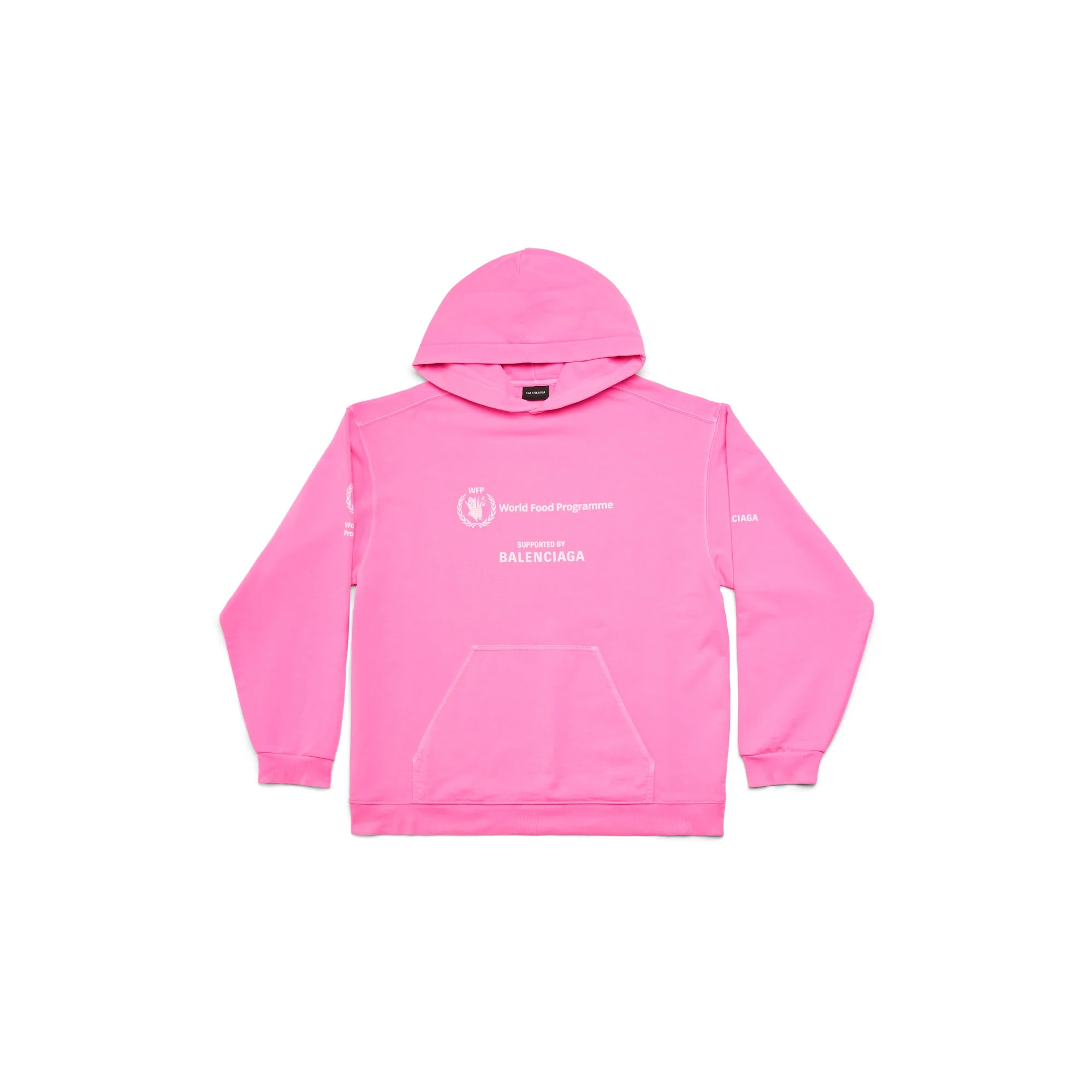 Medium Fit Hoodie - Fluo Pink/White