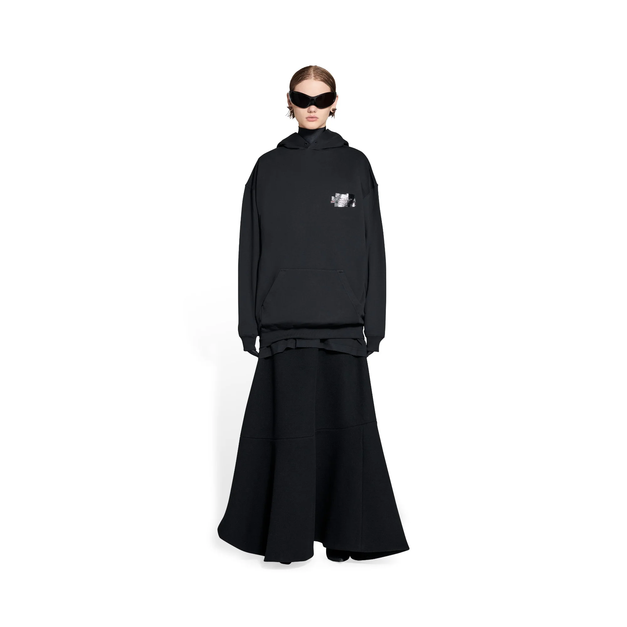 Medium Fit Hoodie - Black/White/Red - Image 4