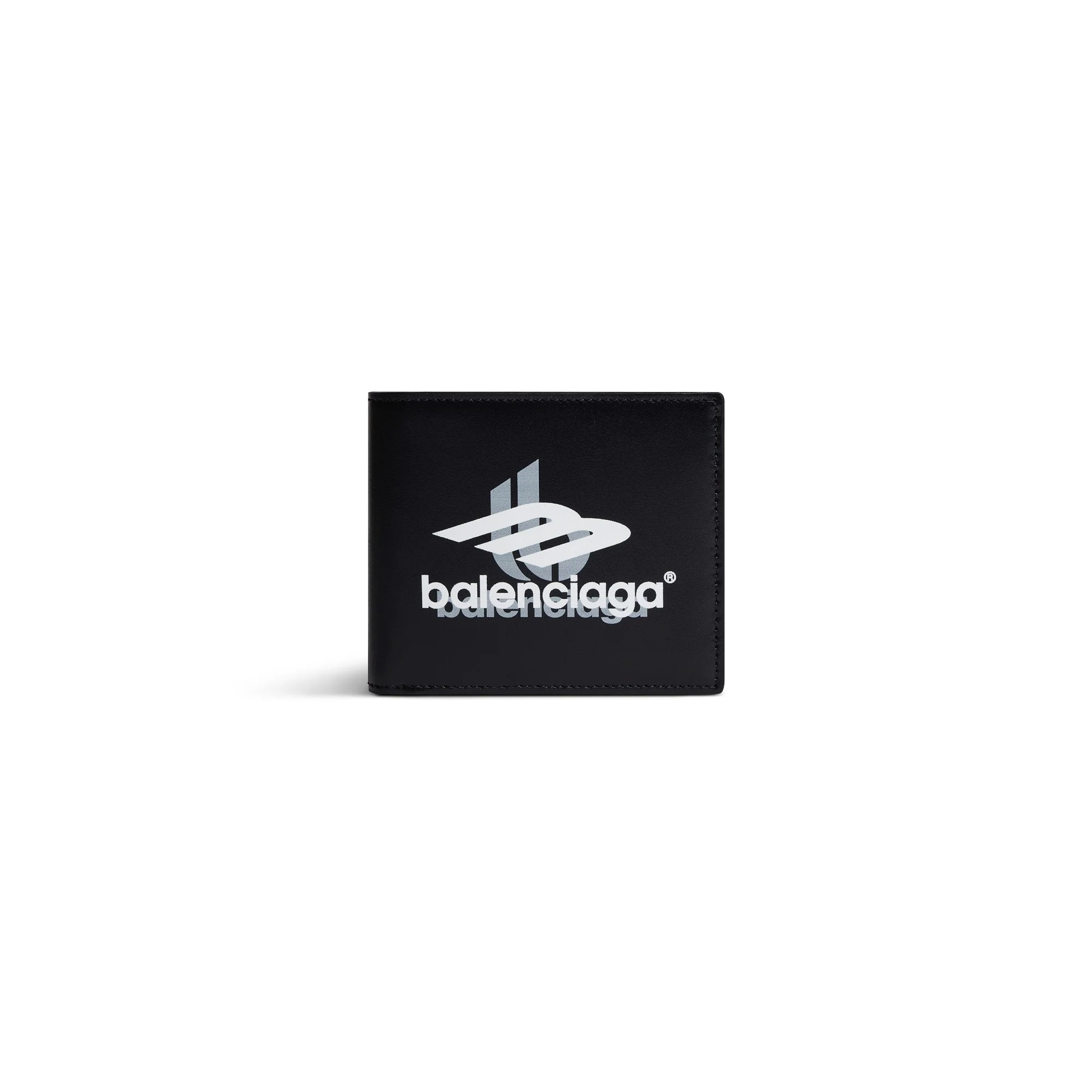 Cash Square Folded Wallet - Black/White