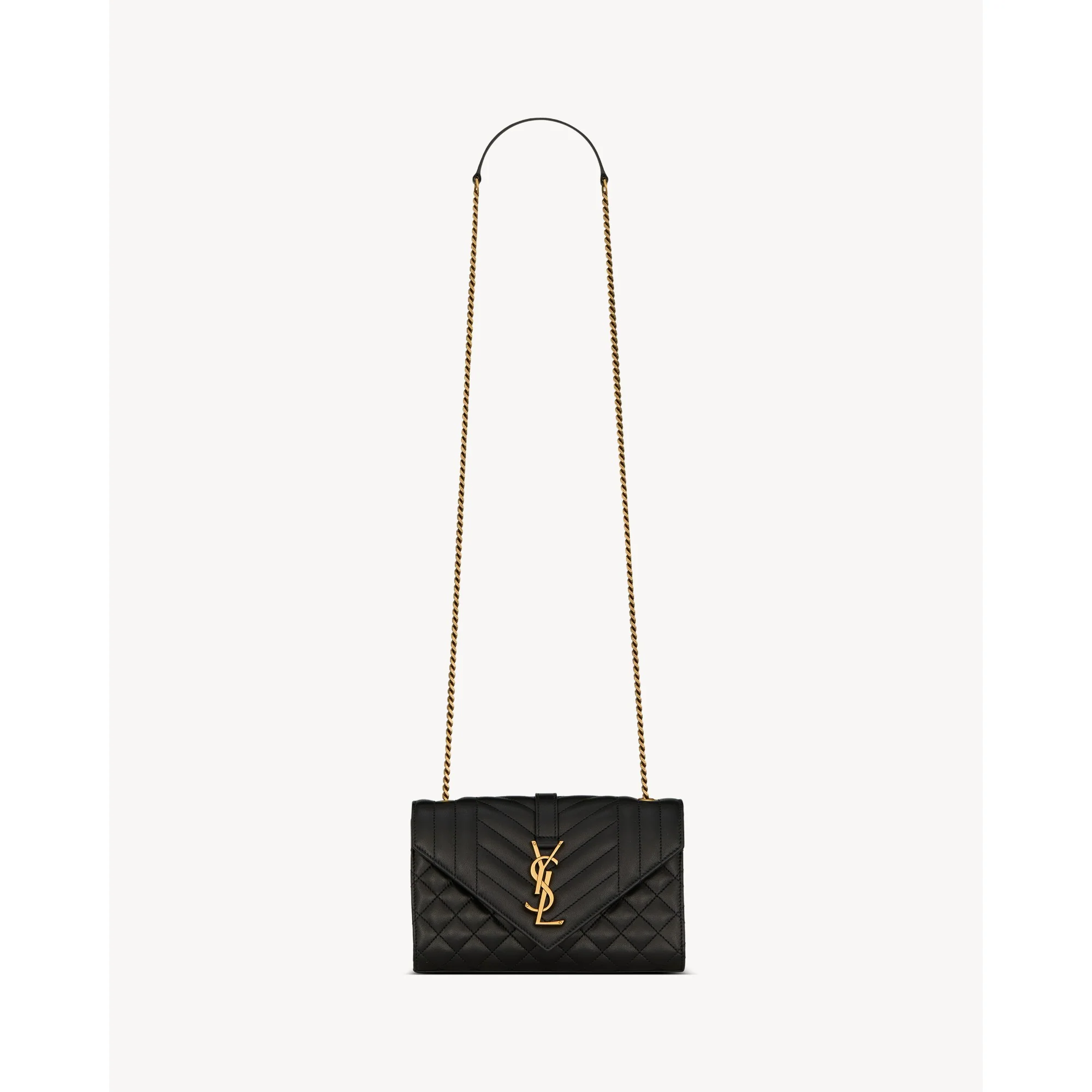Small Envelope Chain Bag - Nero