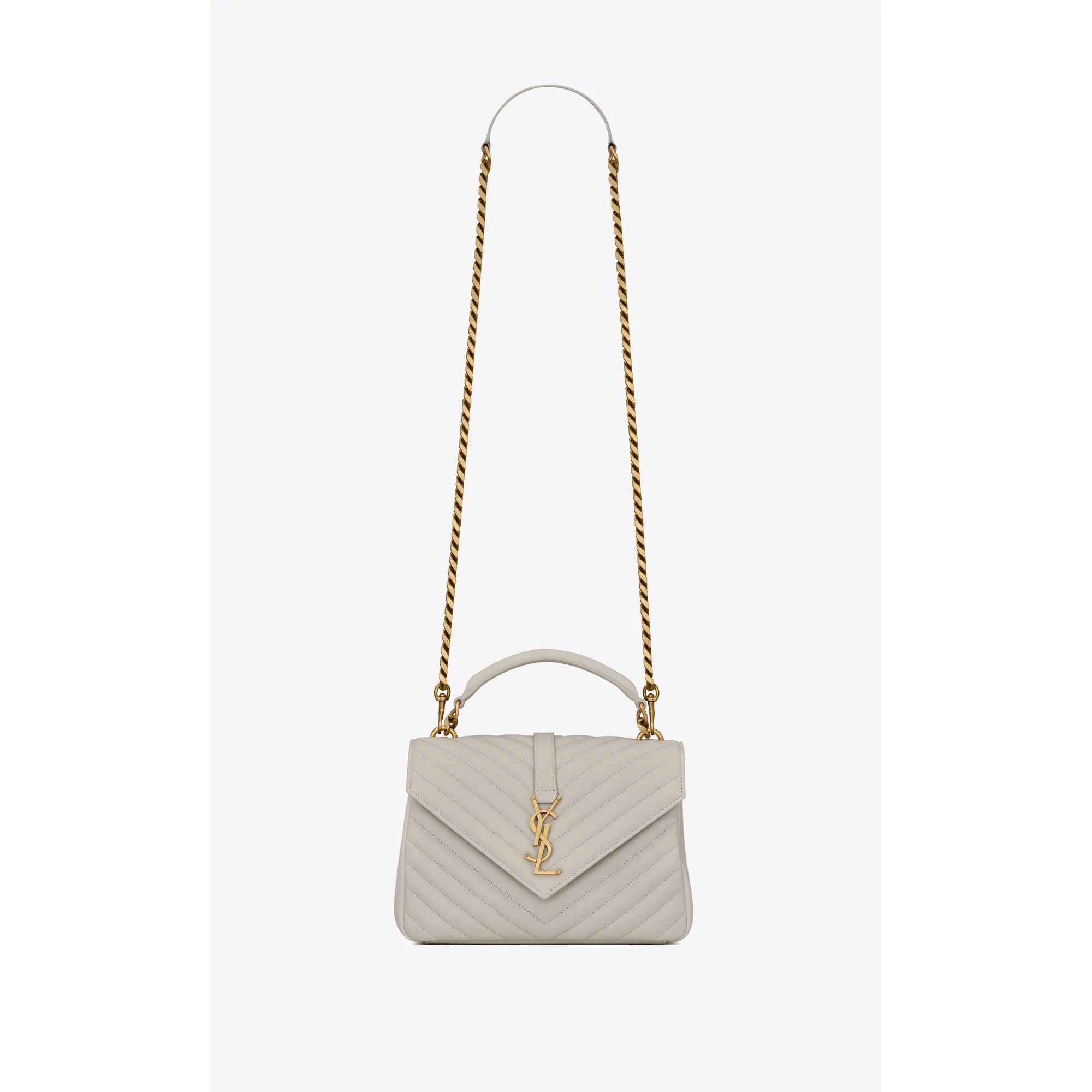 Medium College Chain Bag - Crema Soft