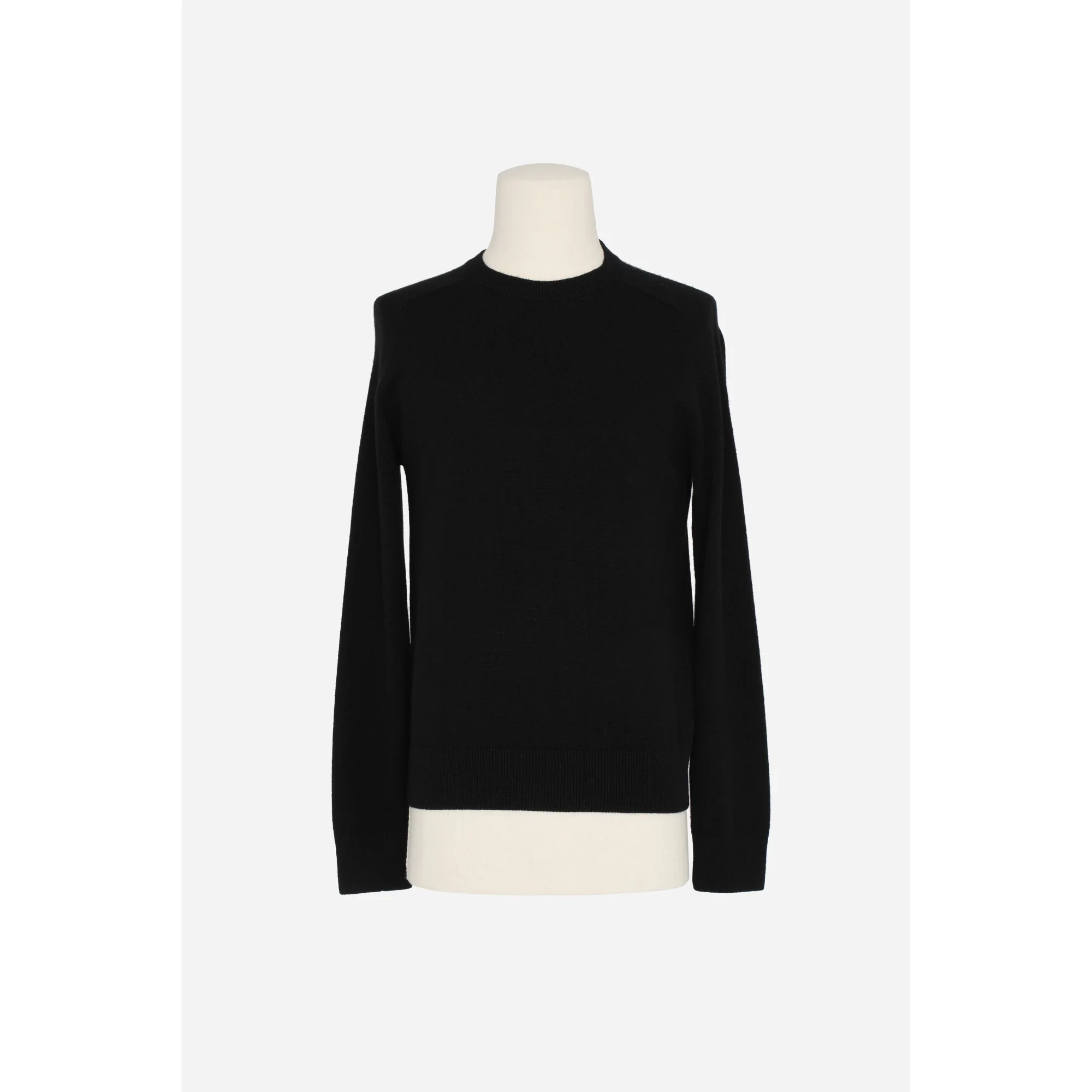 Pull Round Collar Manches Marteau - Noir
