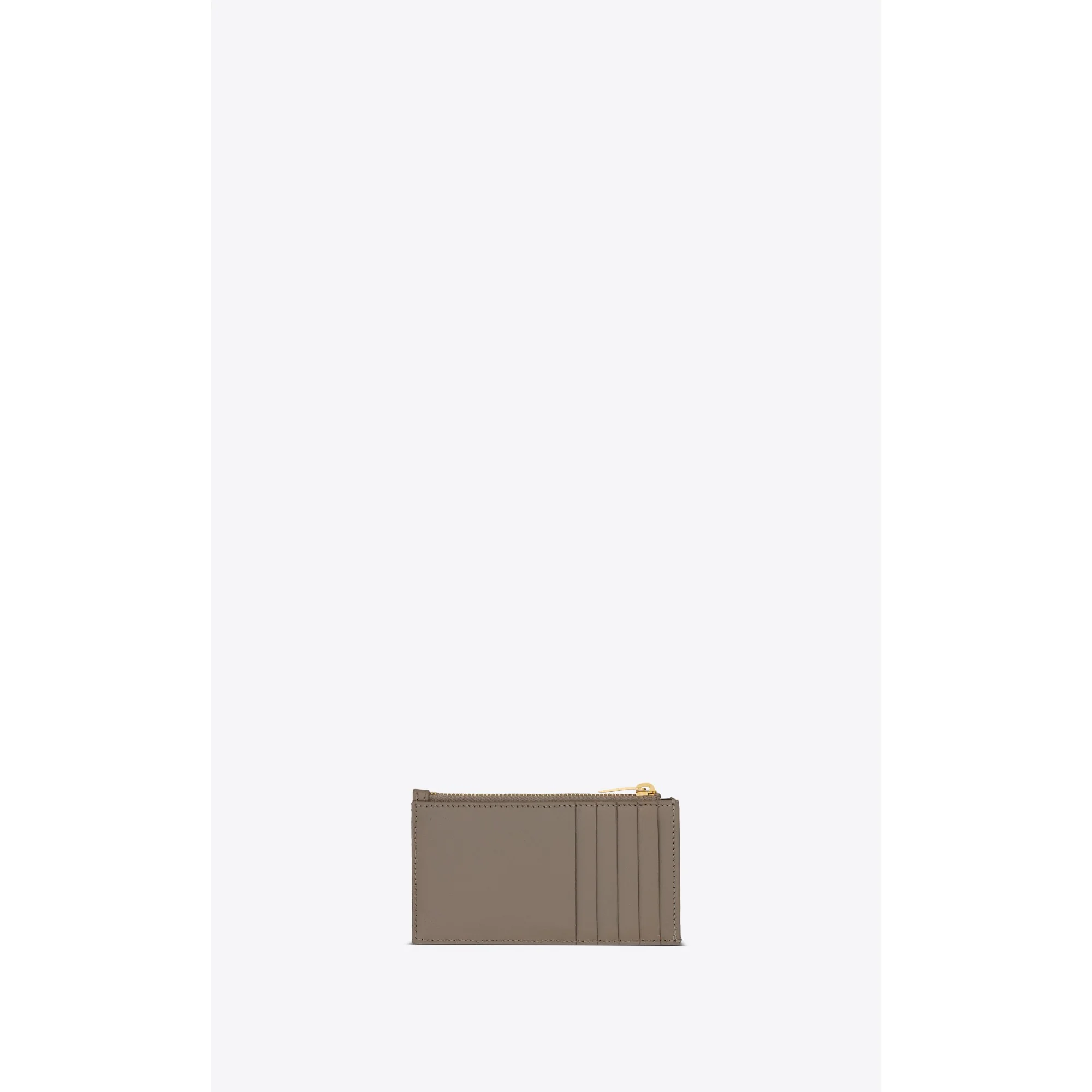 Zipped Fragments Credit Card Case - Greyish Brown - Image 2