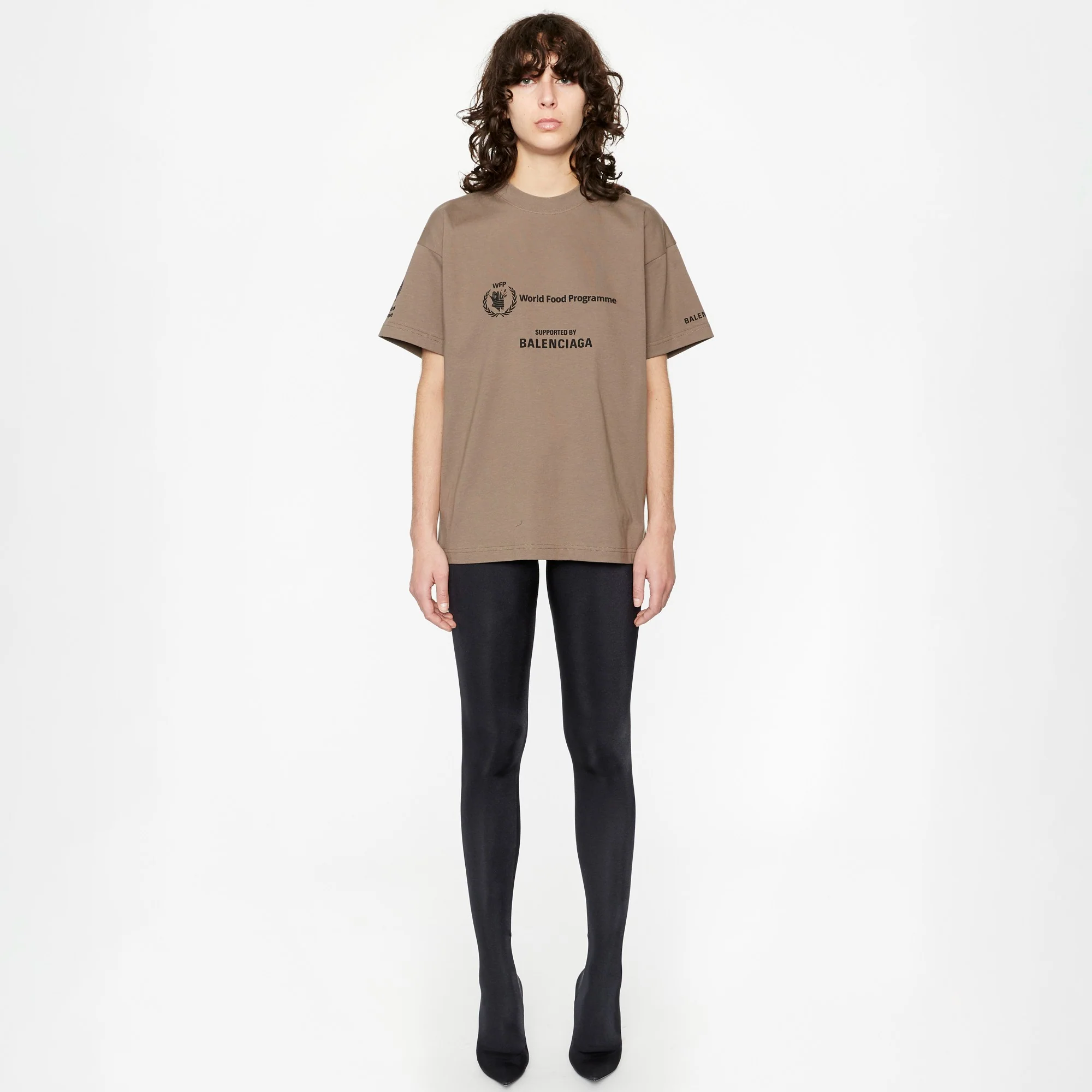 Medium Fit T-Shirt - Taupe/Black