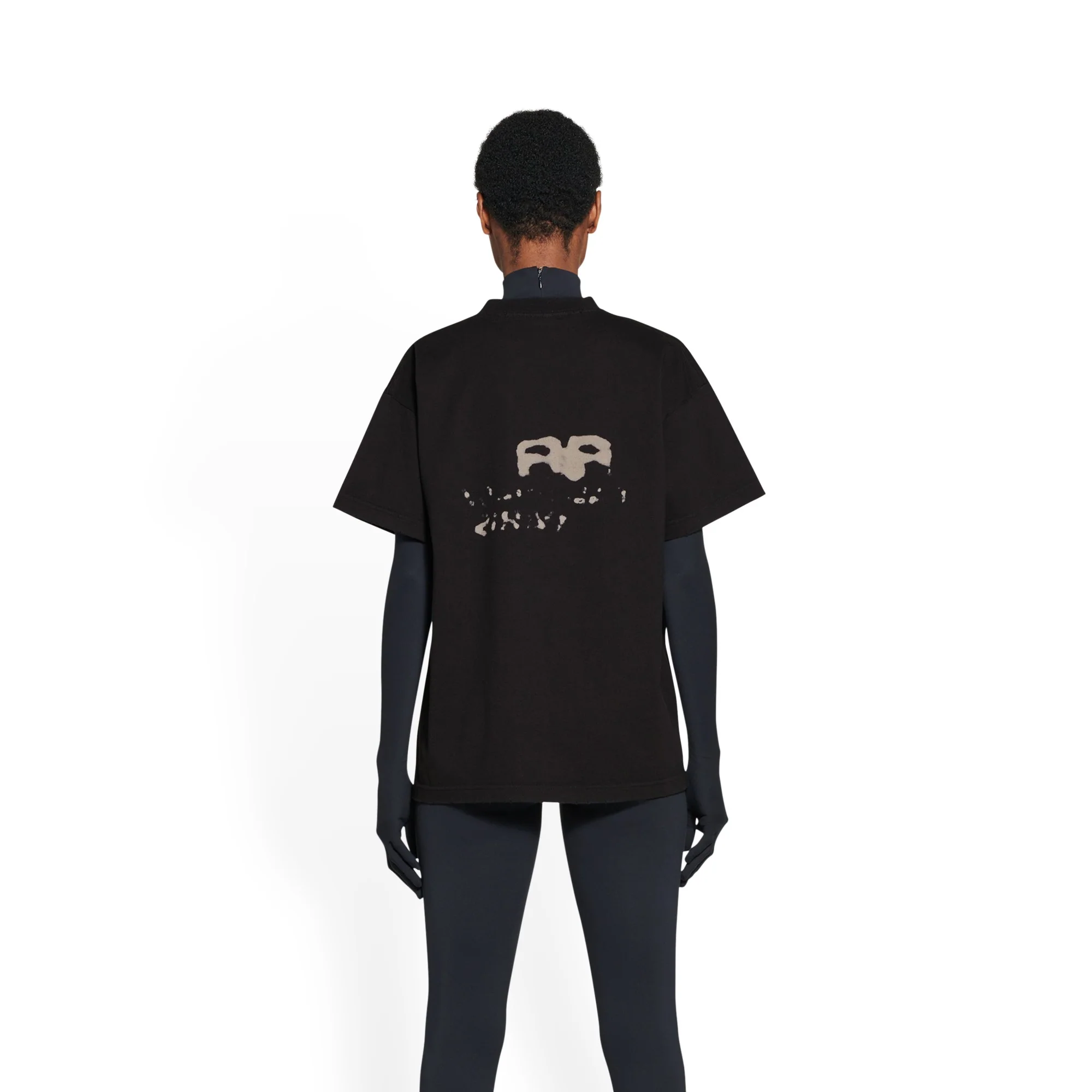 Medium Fit T-Shirt - Black/Ecru - Image 3