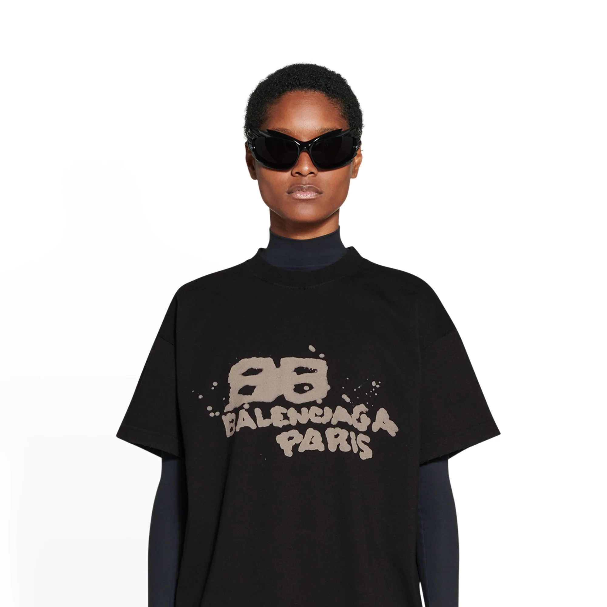 Medium Fit T-Shirt - Black/Ecru - Image 5