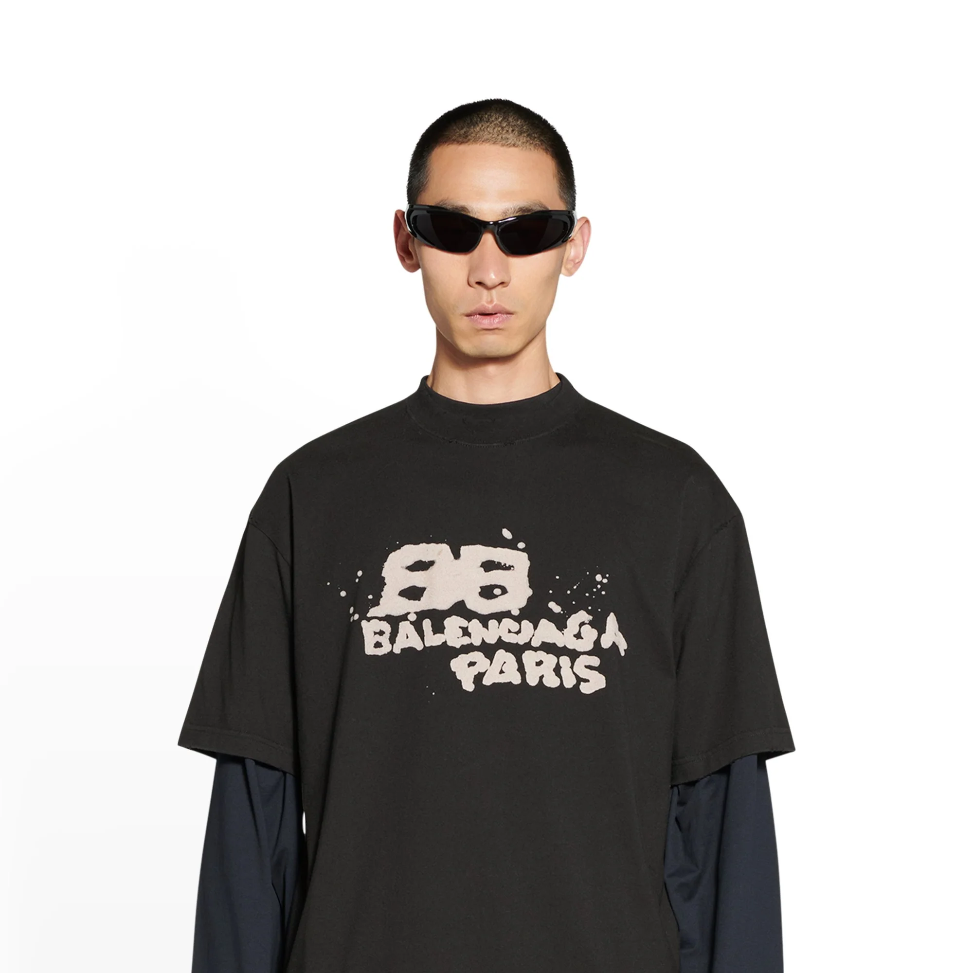 Medium Fit T-Shirt - Black/Ecru - Image 6