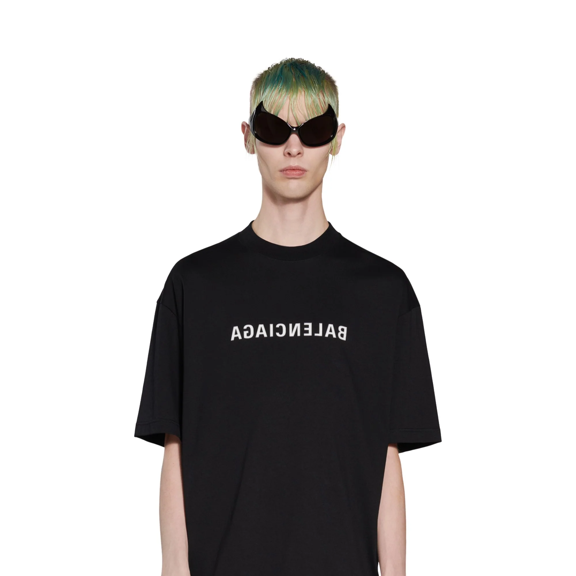 Medium Fit Short Sleeve T-Shirt - Black/White - Image 3