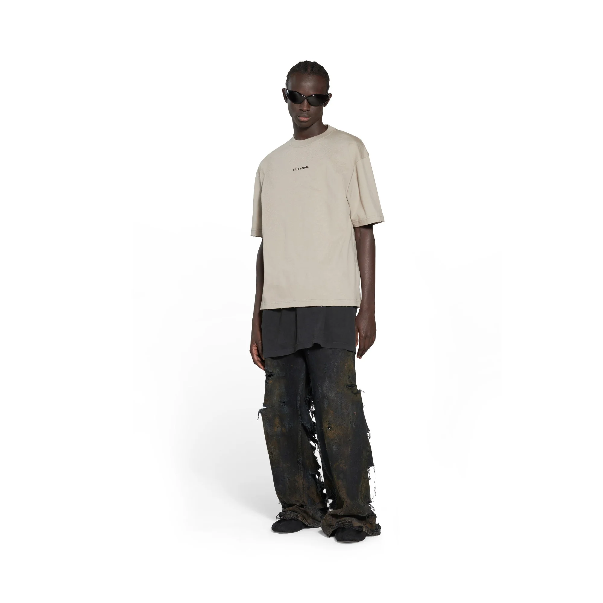 Medium Fit T-Shirt - Dust/Black - Image 3